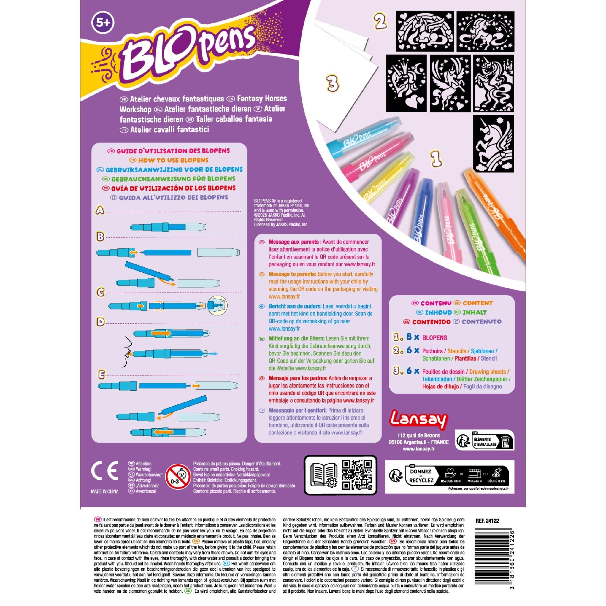 Voir la diapositive 3 : LANSAY Stylos Blopens Atelier Chevaux Fantastiques