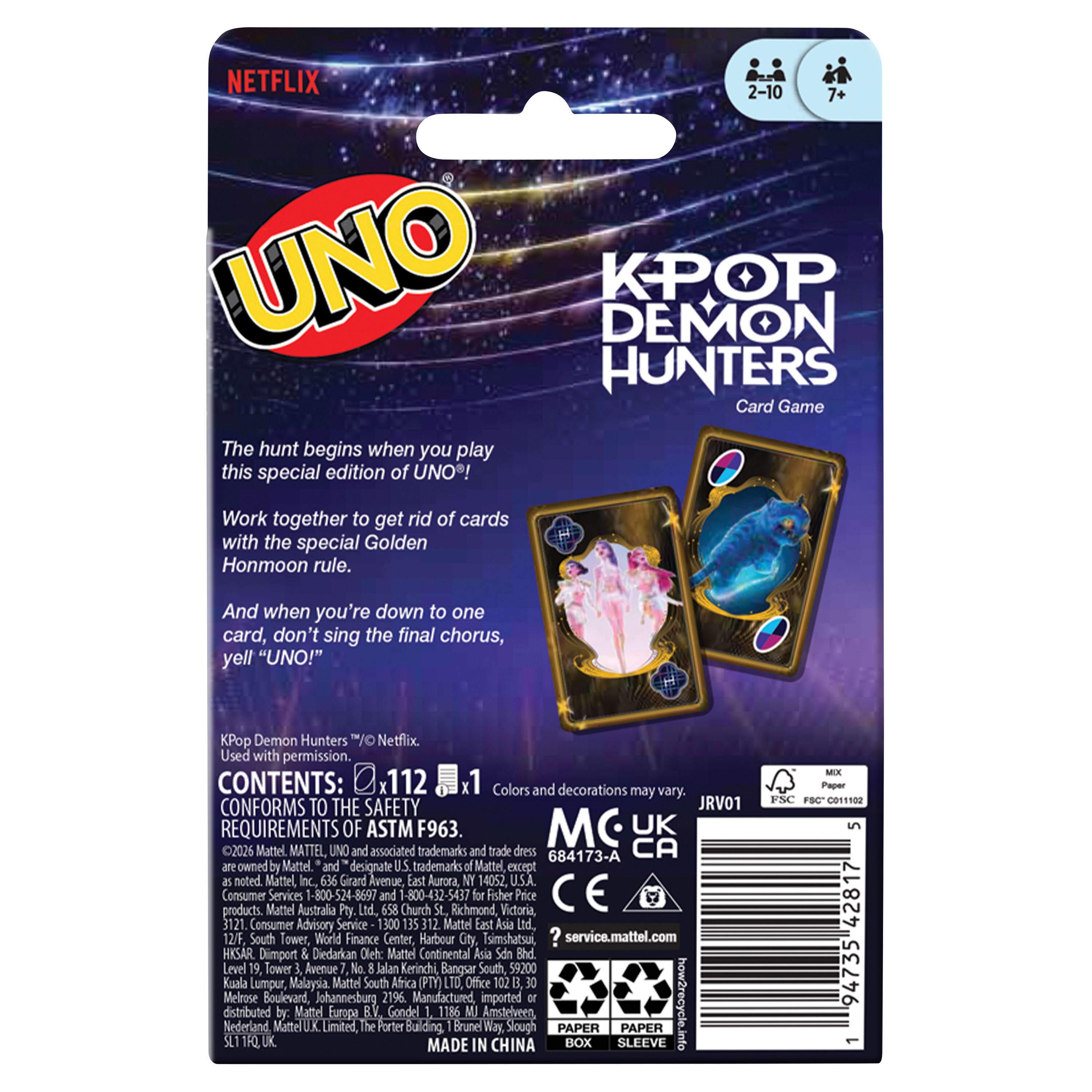 Voir la diapositive 3 : MATTEL Jeu Uno K-Pop Demon Hunters