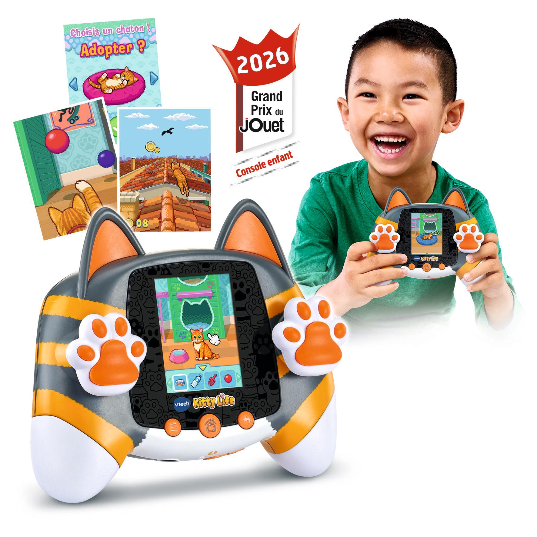 VTECH Console Chat Virtuel Interactive Kitty Life - Gris / Orange