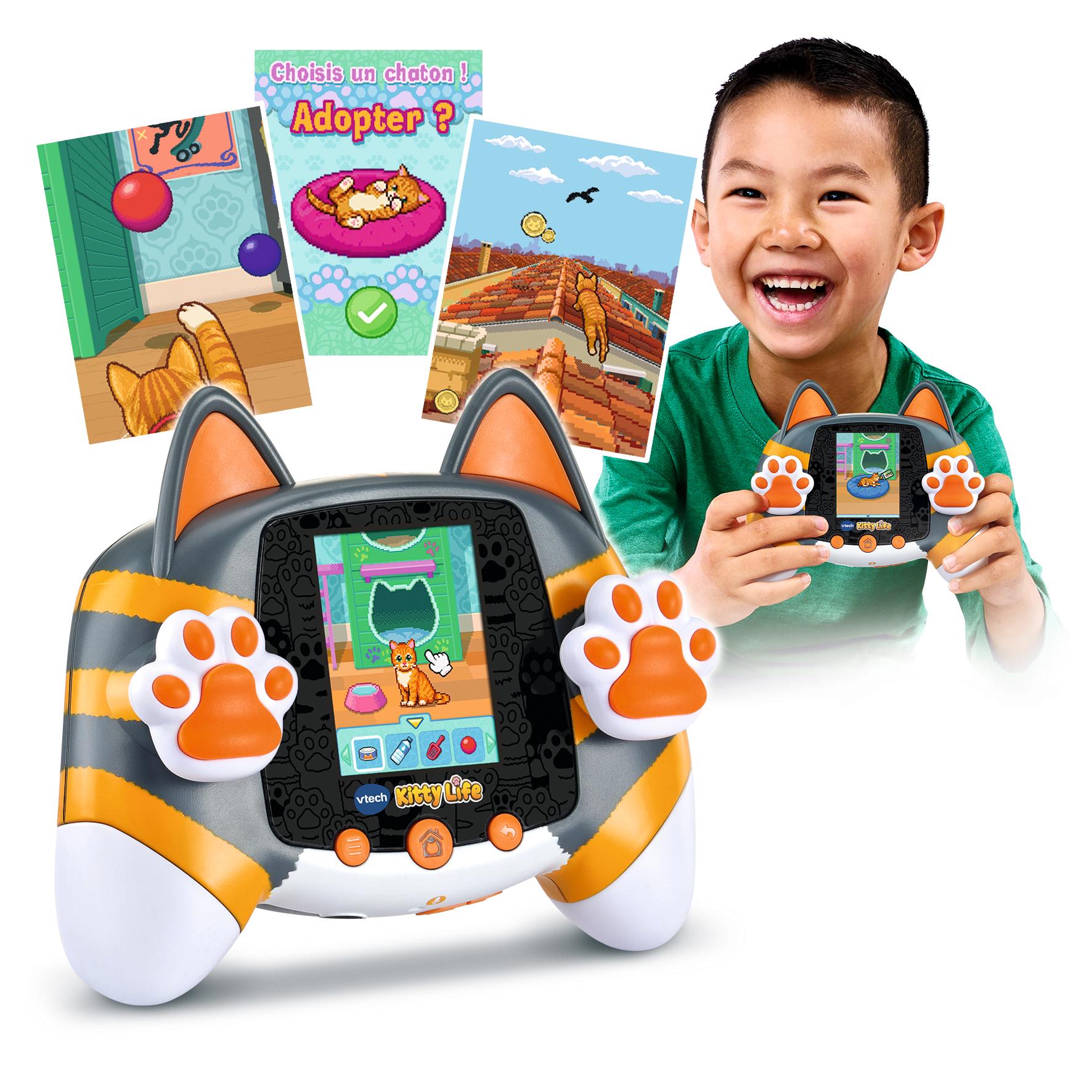 Voir la diapositive 2 : VTECH Console Chat Virtuel Interactive Kitty Life - Gris / Orange