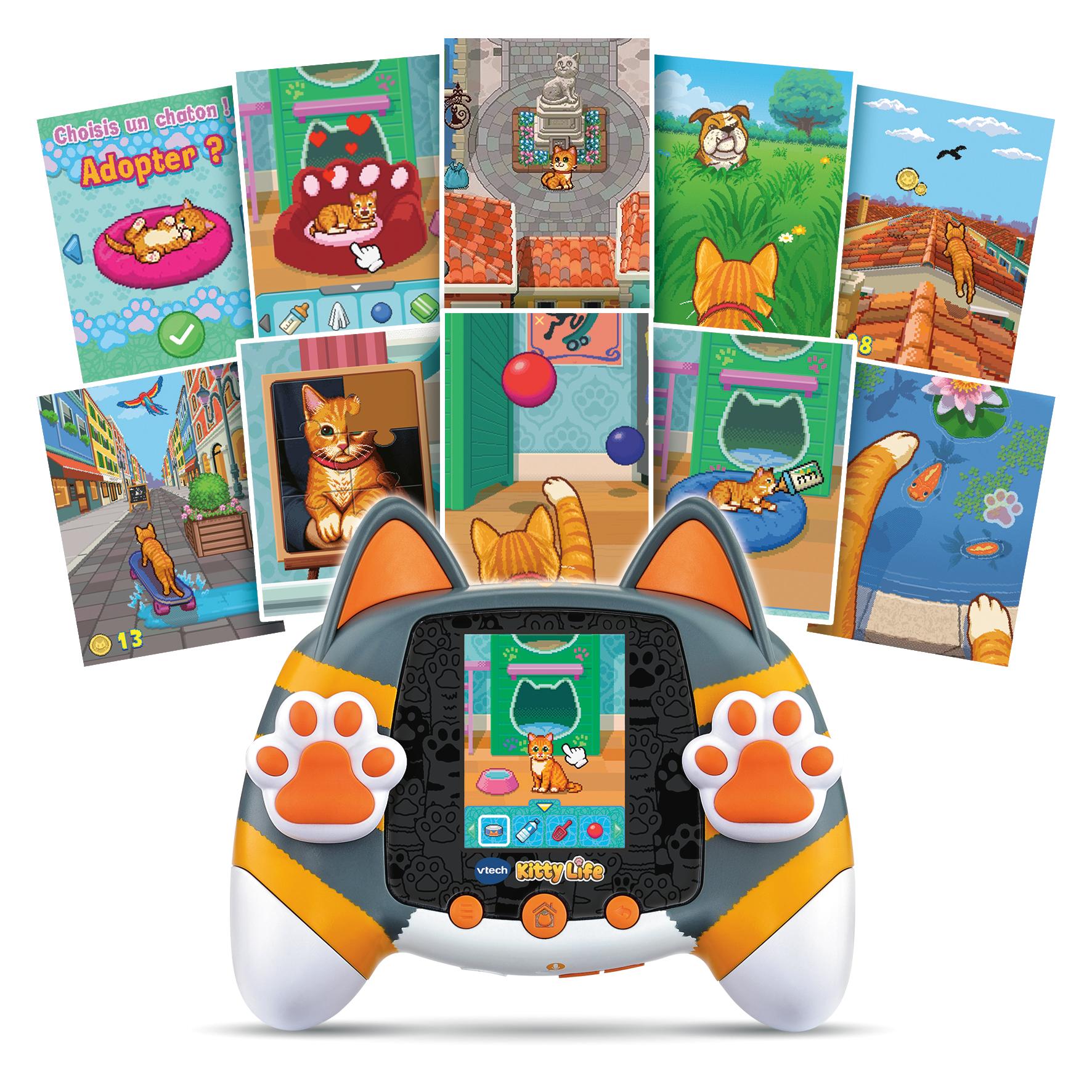 Voir la diapositive 3 : VTECH Console Chat Virtuel Interactive Kitty Life - Gris / Orange