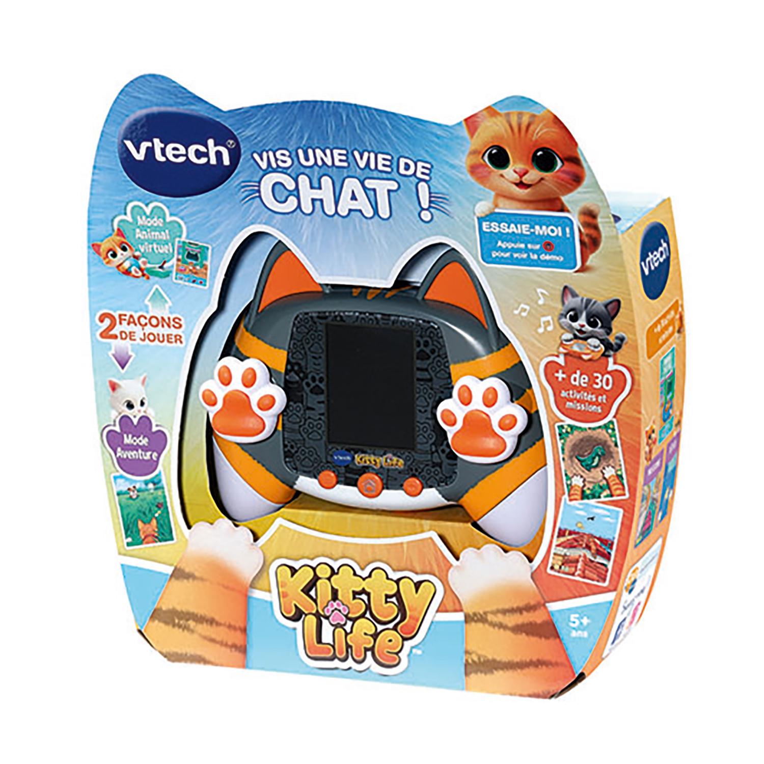 Voir la diapositive 7 : VTECH Console Chat Virtuel Interactive Kitty Life - Gris / Orange