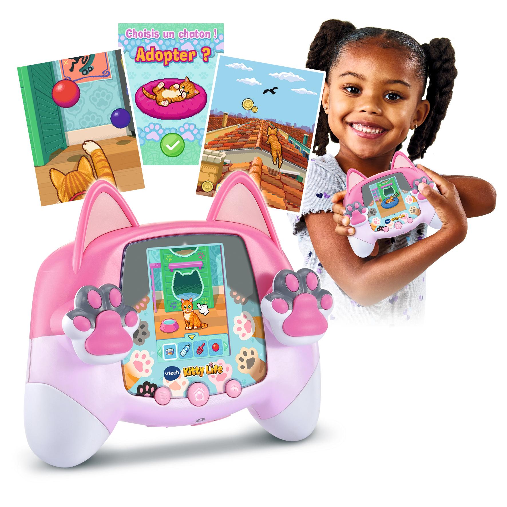 Voir la diapositive 2 : VTECH Console Chat Virtuel Interactive Kitty Life - Rose