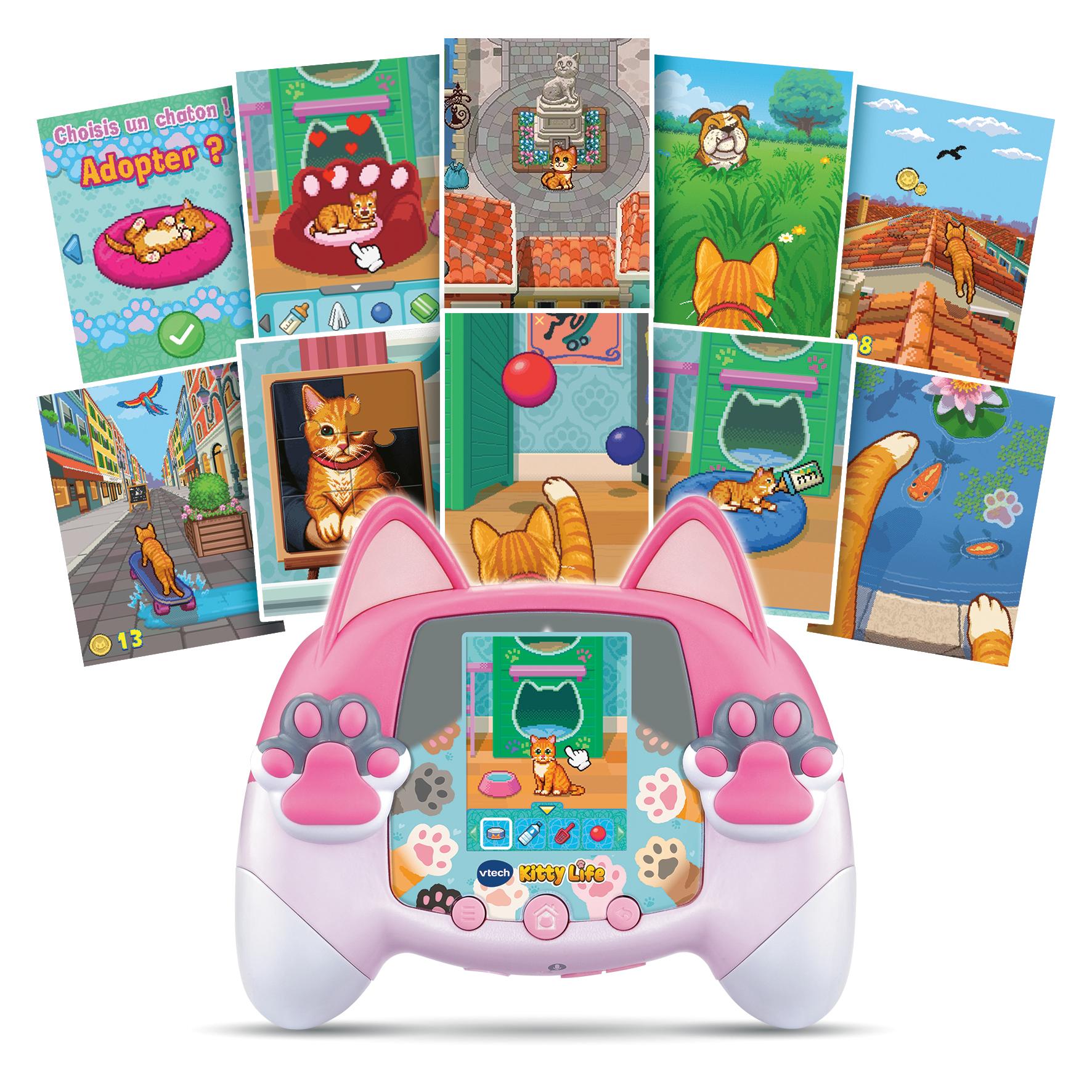 Voir la diapositive 3 : VTECH Console Chat Virtuel Interactive Kitty Life - Rose