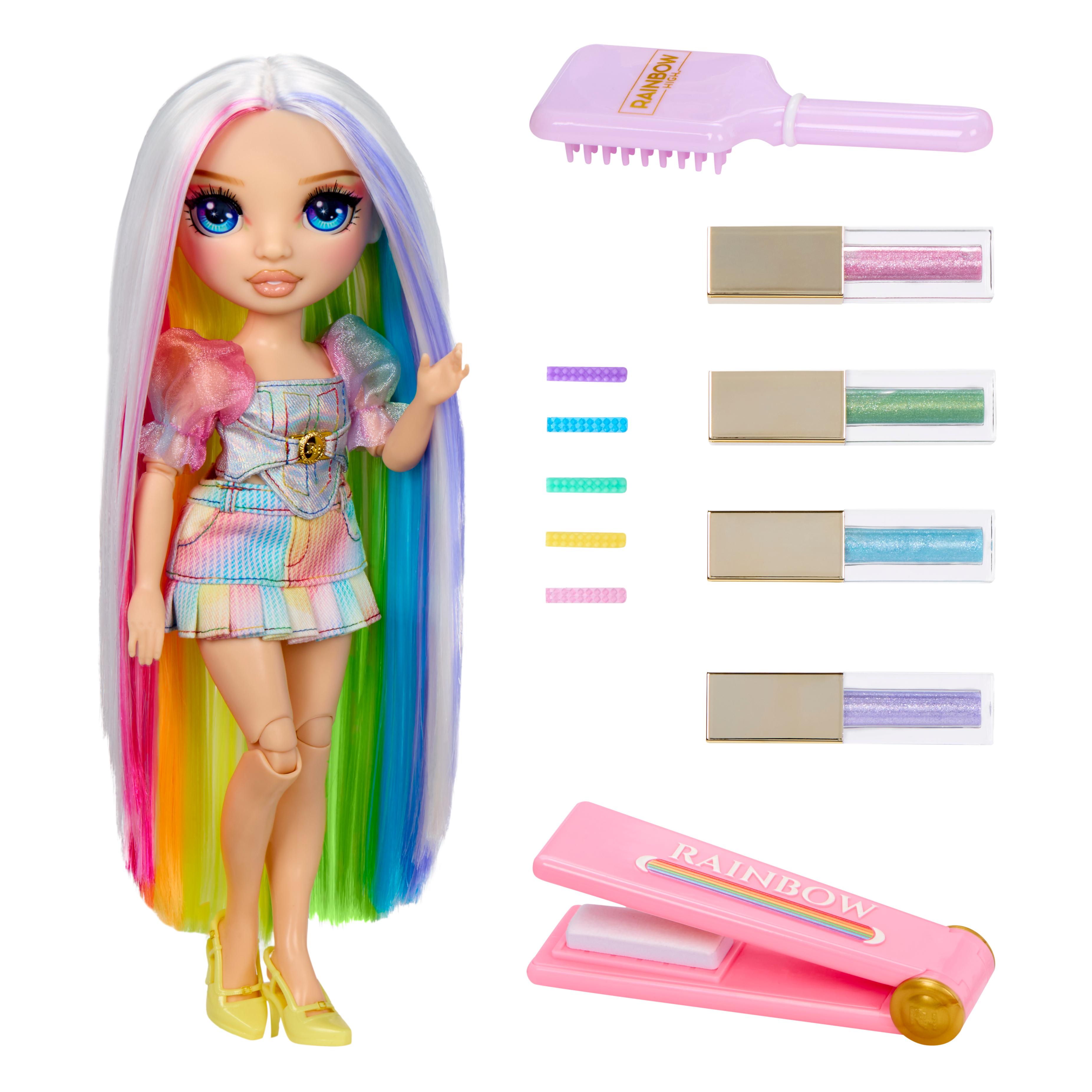 Voir la diapositive 2 : MGA Poupée Rainbow High Hair Studio 27 cm - Amaya Raine