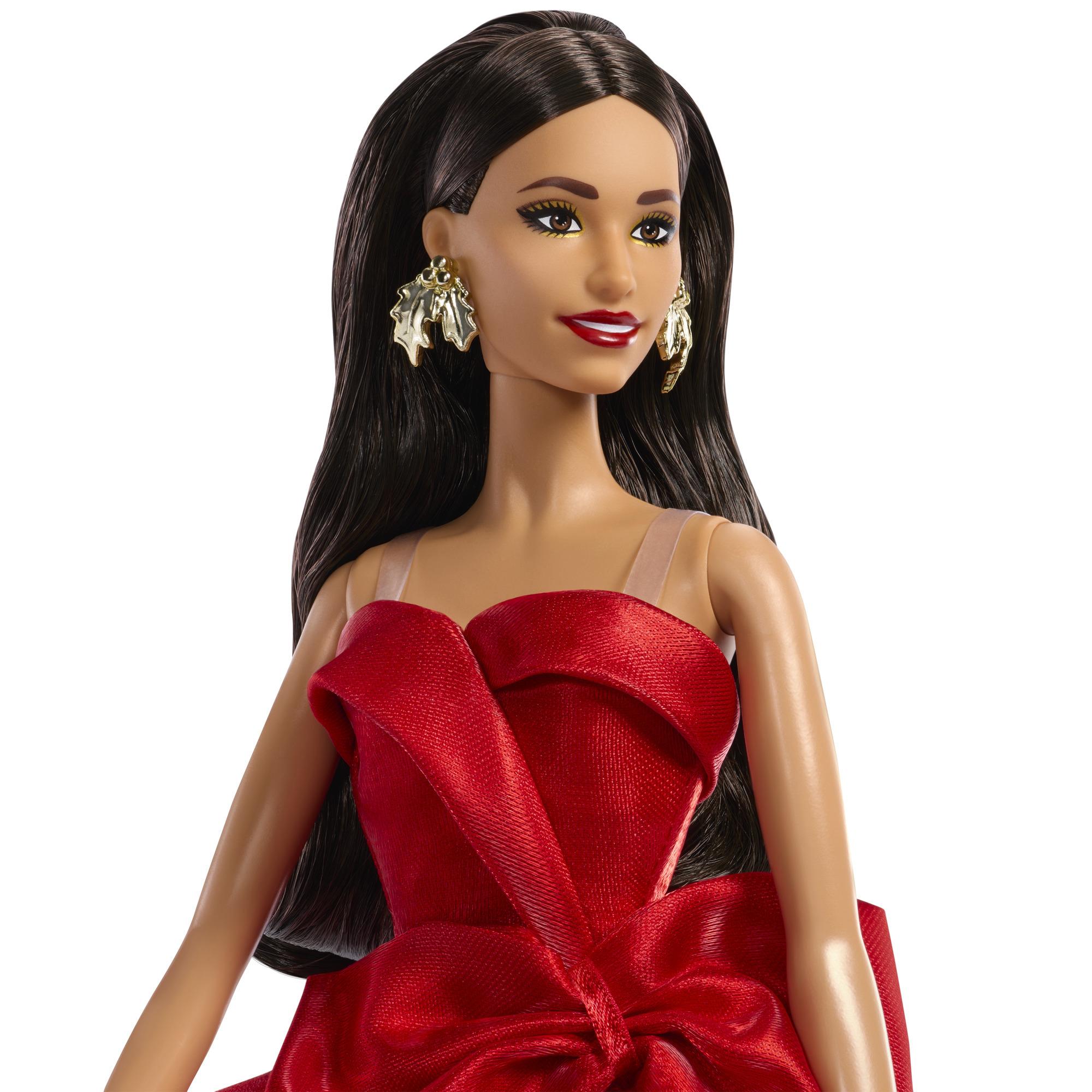 Voir la diapositive 2 : MATTEL Poupée Joyeuses fêtes cheveux Châtains - Barbie