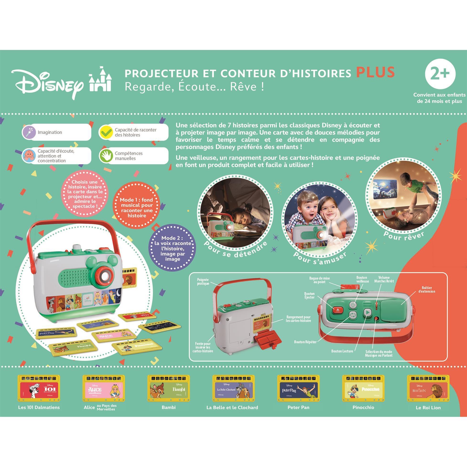 Voir la diapositive 3 : CLEMENTONI Projecteur & Conteur d’Histoires Disney Plus