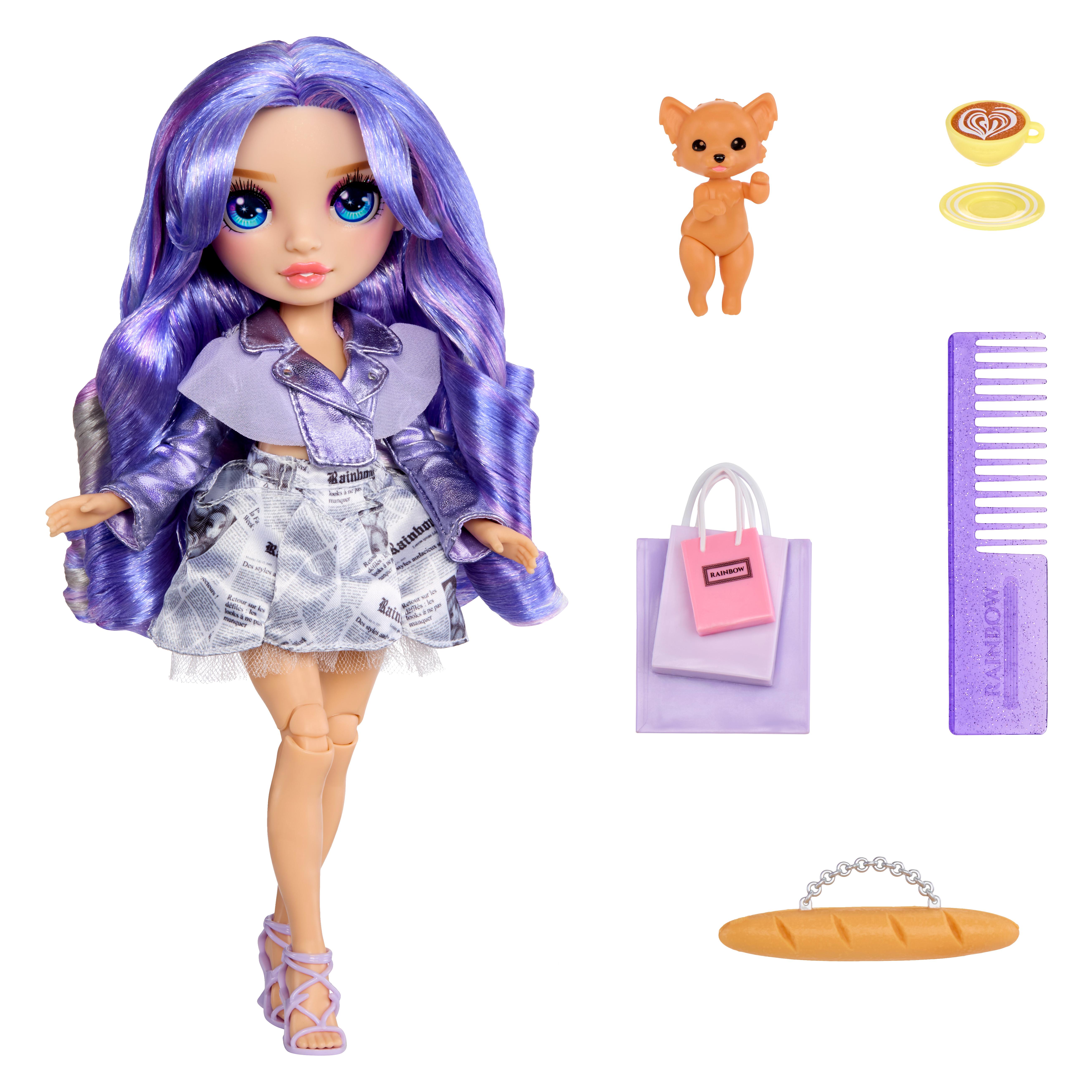Voir la diapositive 3 : MGA Poupée Rainbow High Pretty in Paris 27 cm - Violet Willow