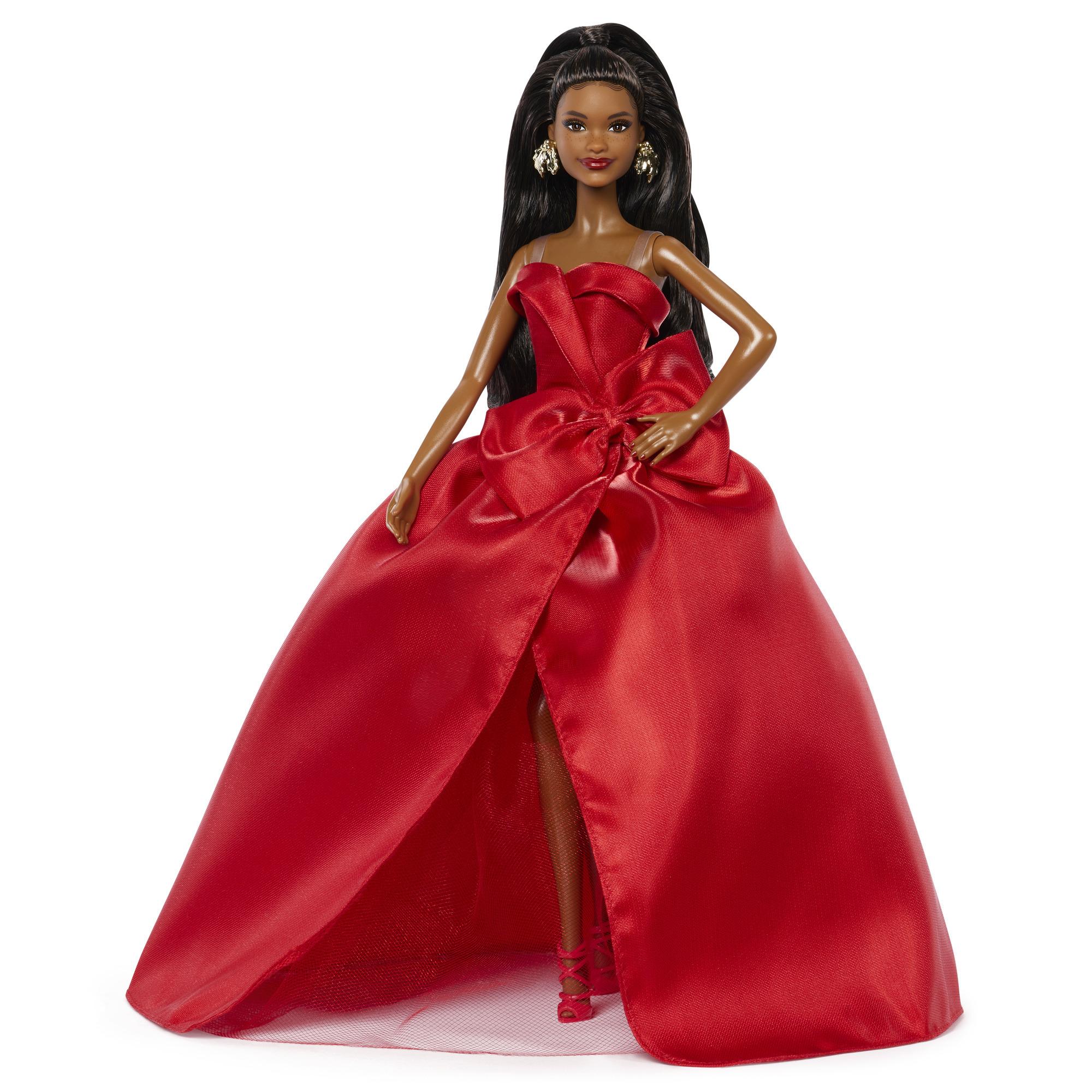 Voir la diapositive 2 : MATTEL Poupée Joyeuses fêtes Brunette - Barbie