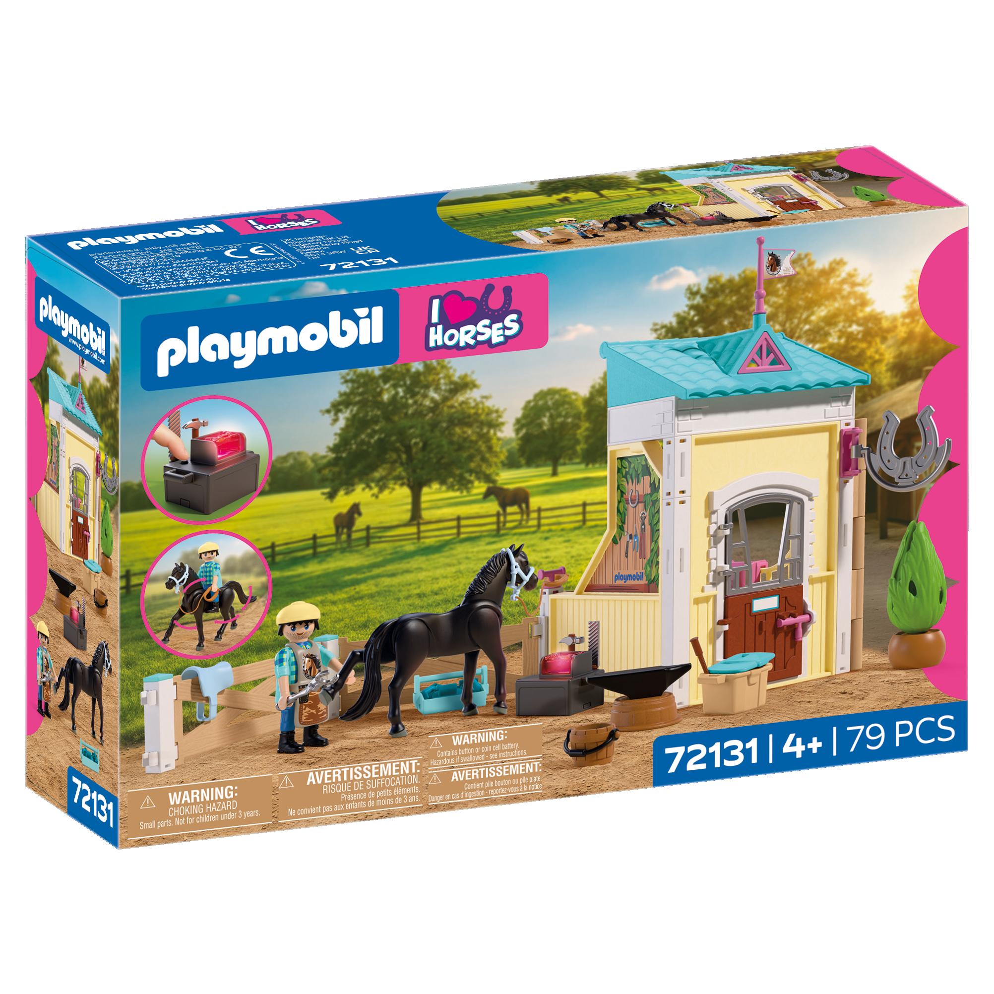 PLAYMOBIL 72131 I love Horses - Petite Étable avec Maréchal Ferrant