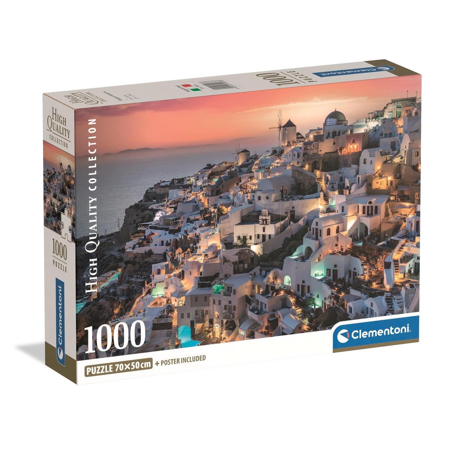 CLEMENTONI Puzzle 1000 pièces Santorini