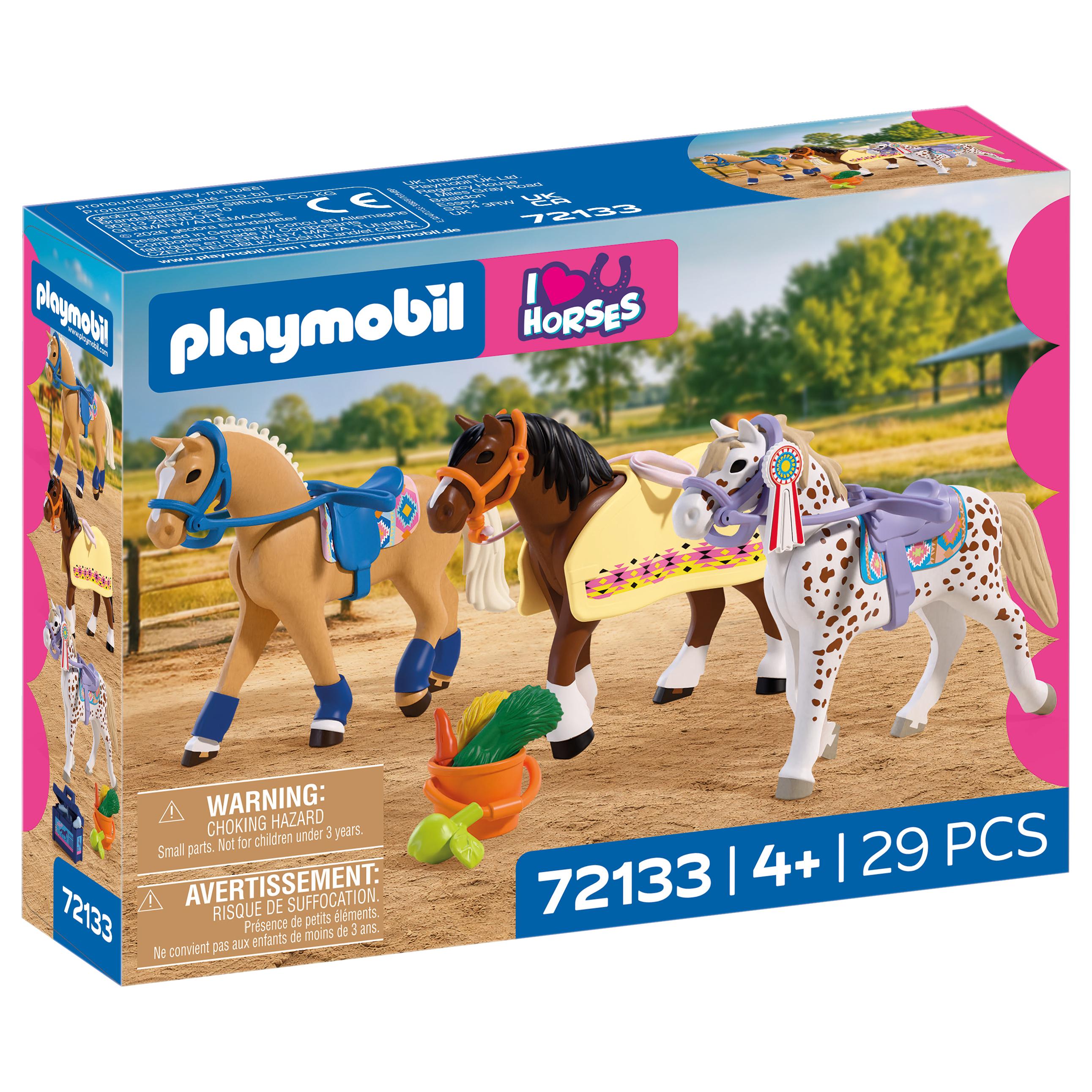 PLAYMOBIL 72133 I Love Horses - Collection de trois chevaux