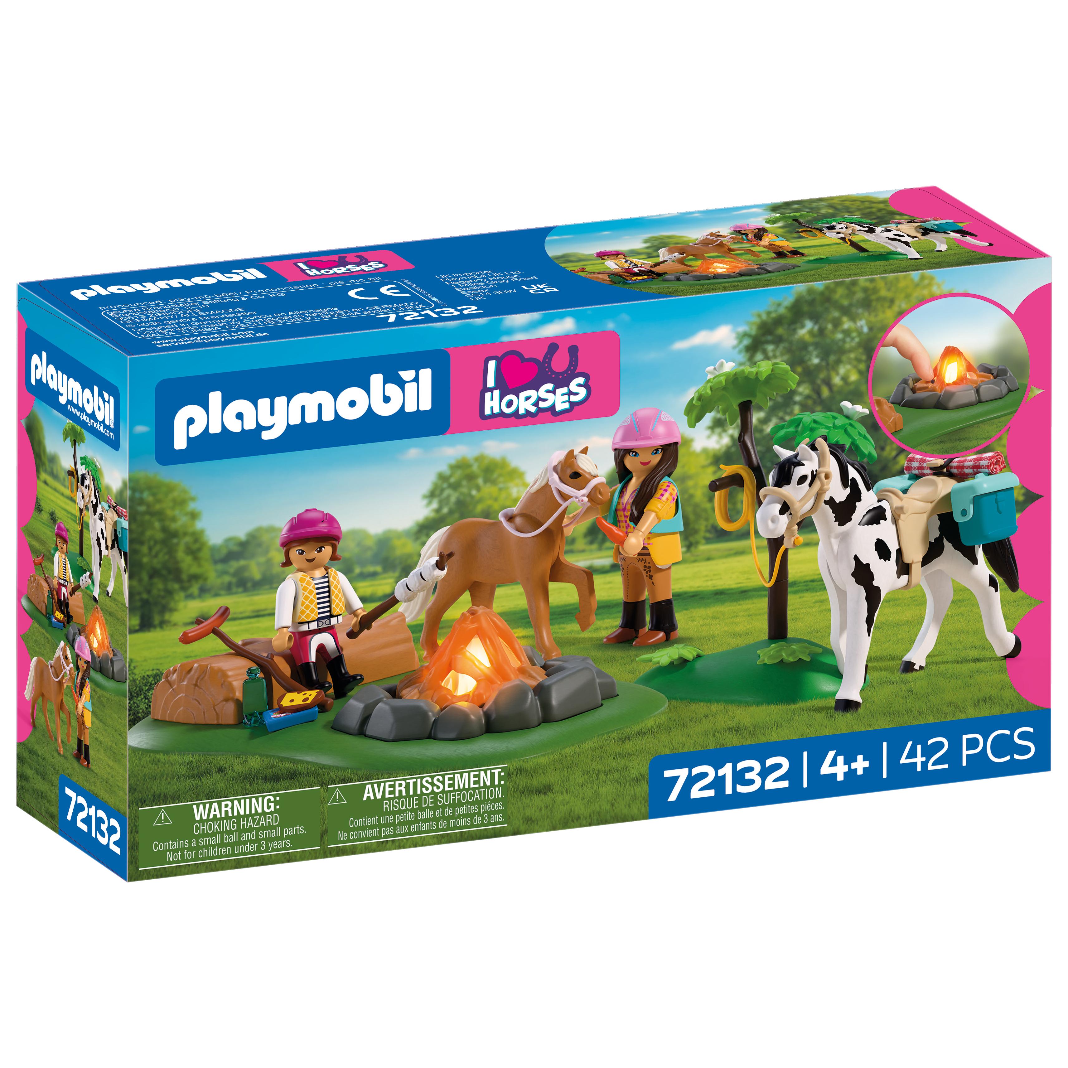 PLAYMOBIL 72132 I Love Horses - Balade à cheval et feu de camp