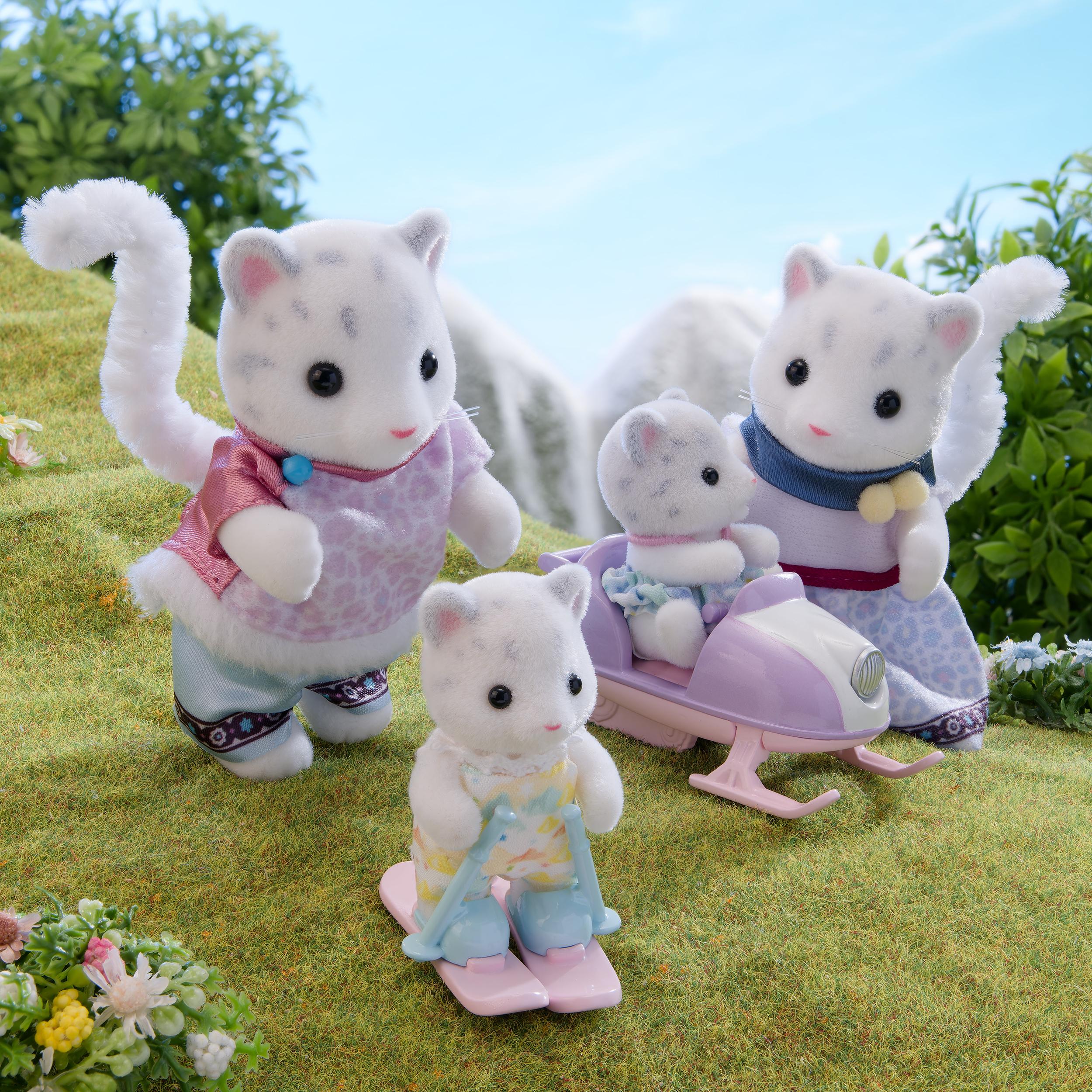Voir la diapositive 2 : EPOCH D'ENFANCE Famille Panthères des Neiges Sylvanian Family
