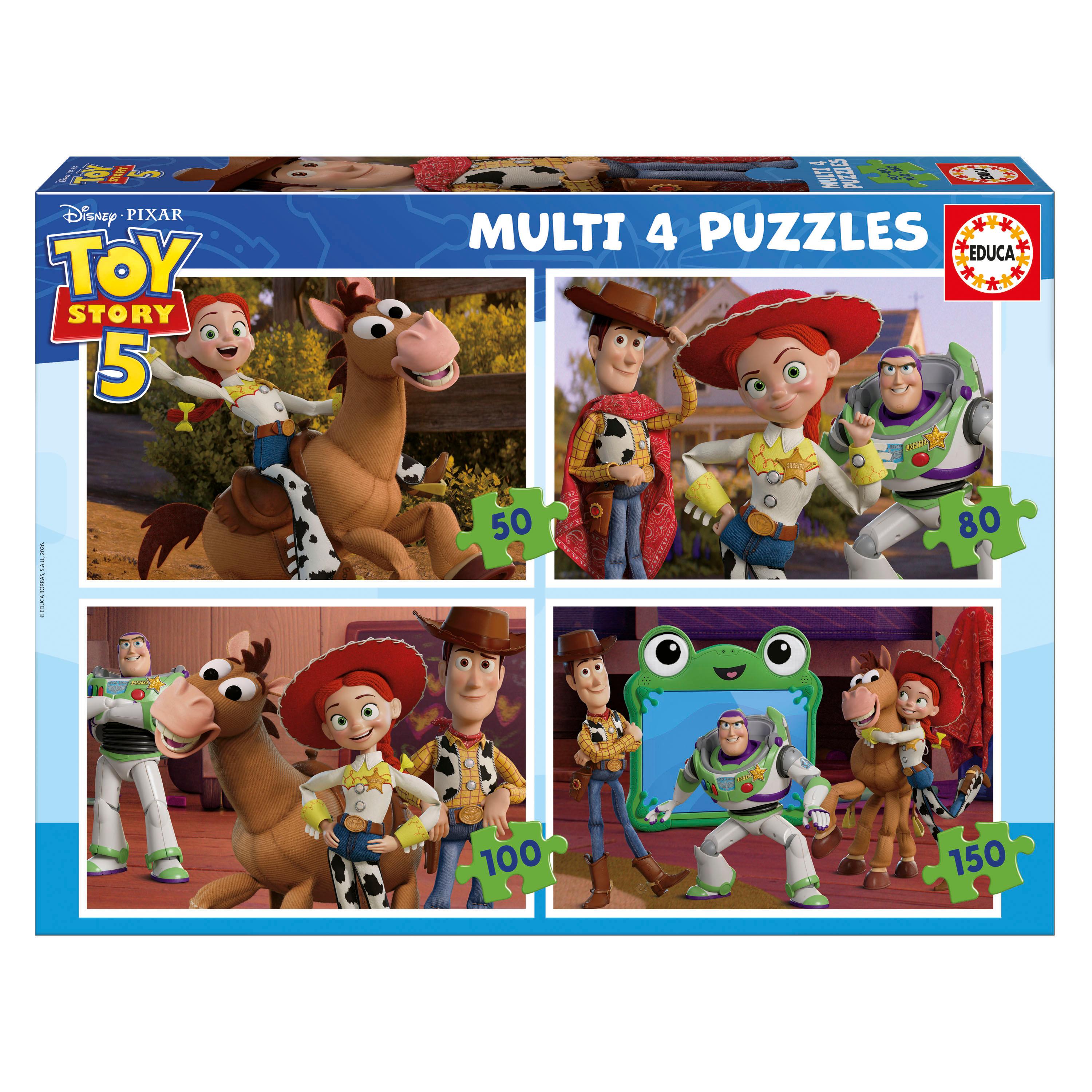 EDUCA Puzzle Multi 4 en 1 50/80/100/150 pièces Toy Story 5