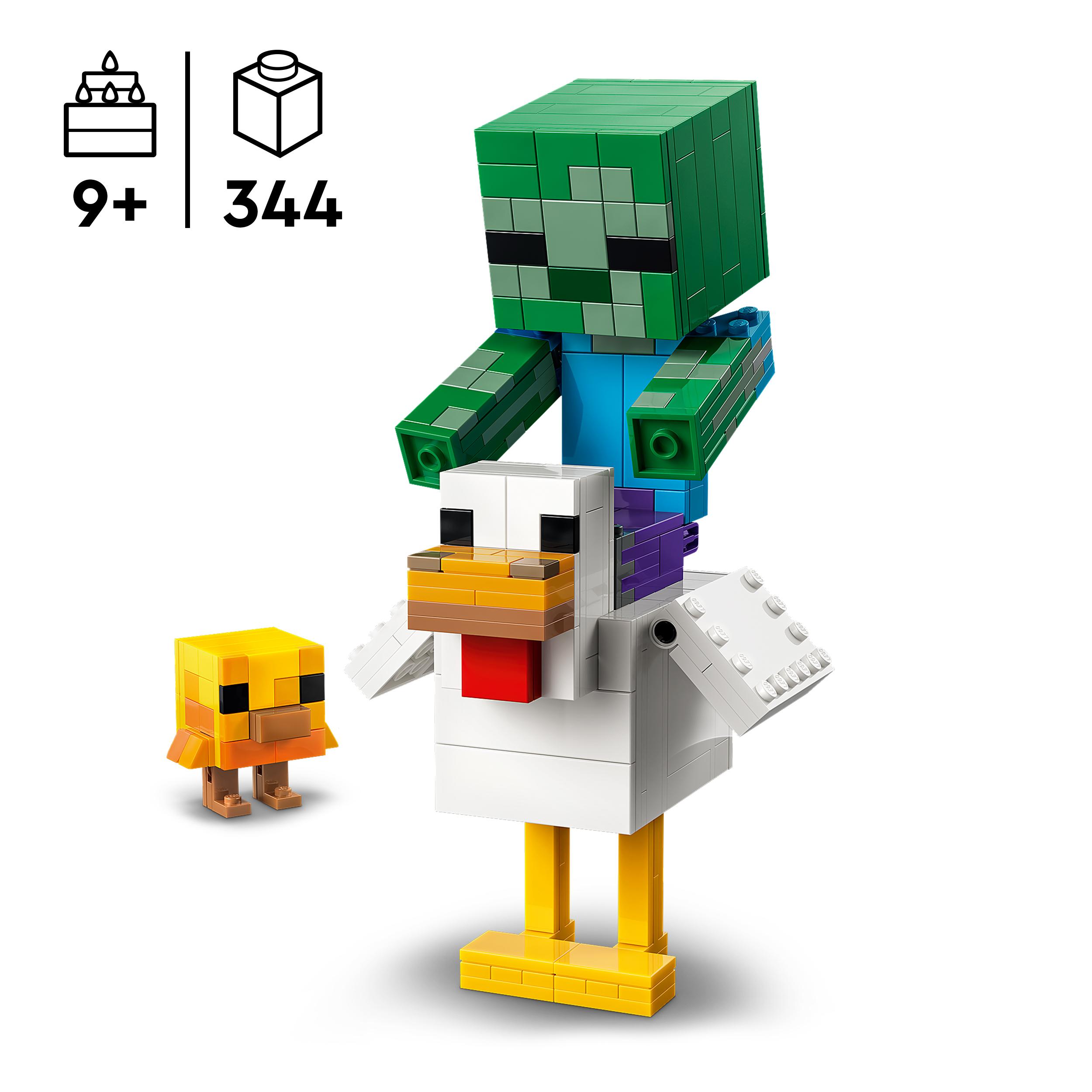 Voir la diapositive 3 : LEGO Minecraft 21582 - La poule chevauchée