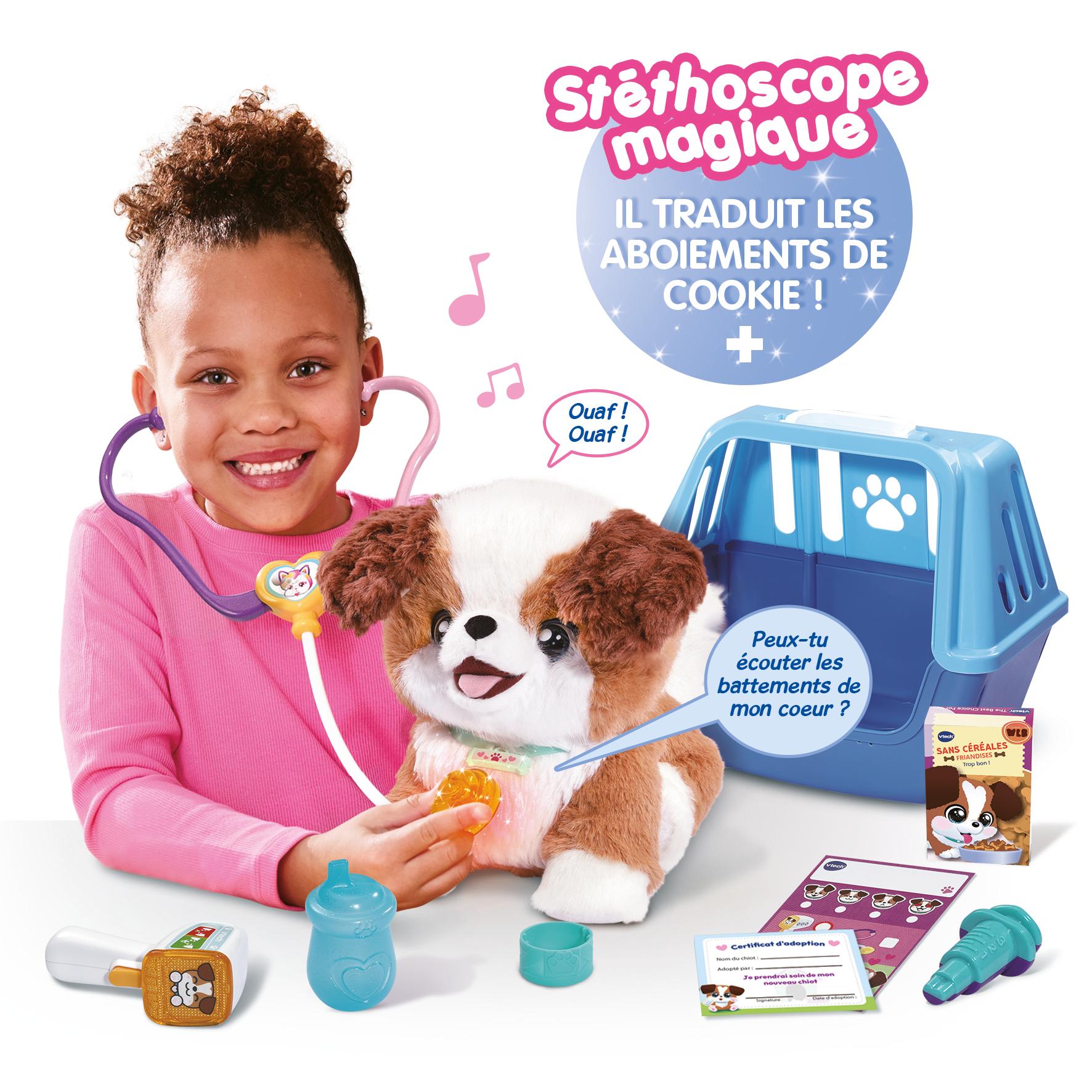VTECH Peluche interactive Cookie Mon chiot bobo