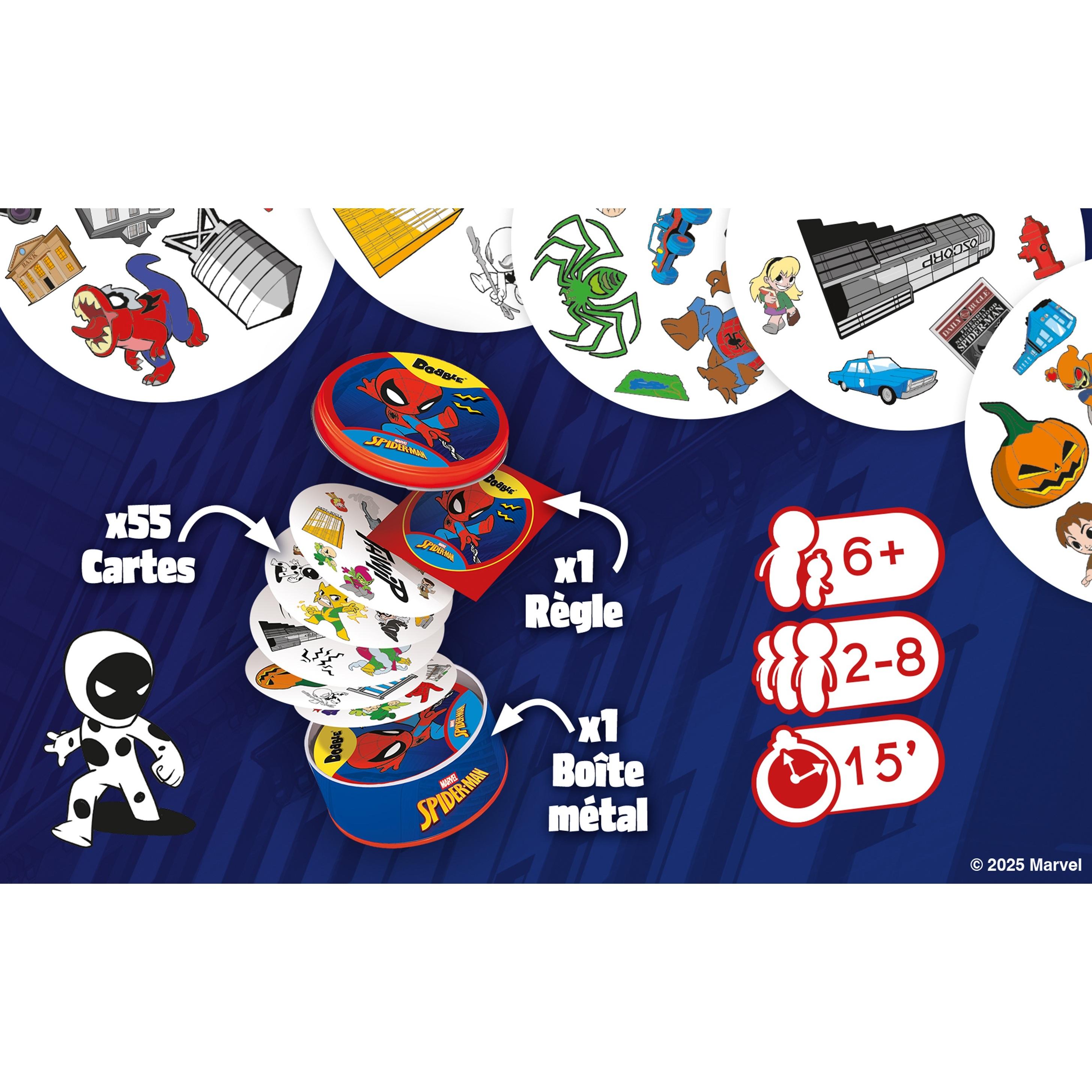 Voir la diapositive 4 : ASMODEE Jeu Dobble Spiderman