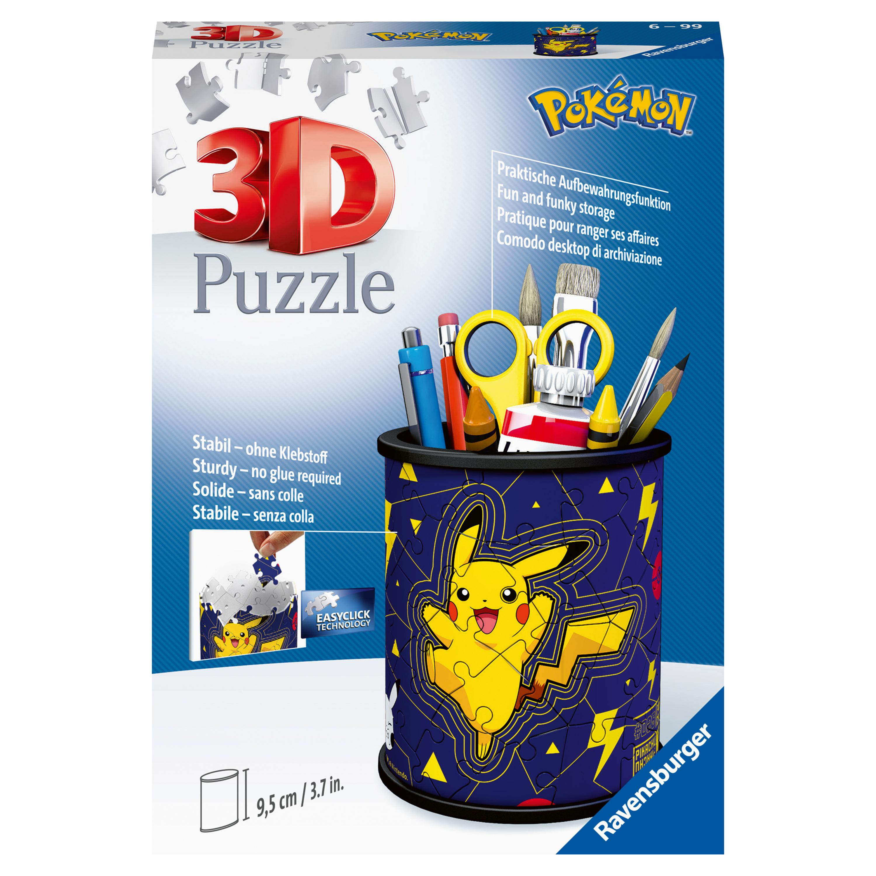 RAVENSBURGER Puzzle 3D 54 pièces Pot de Crayon Pokemon