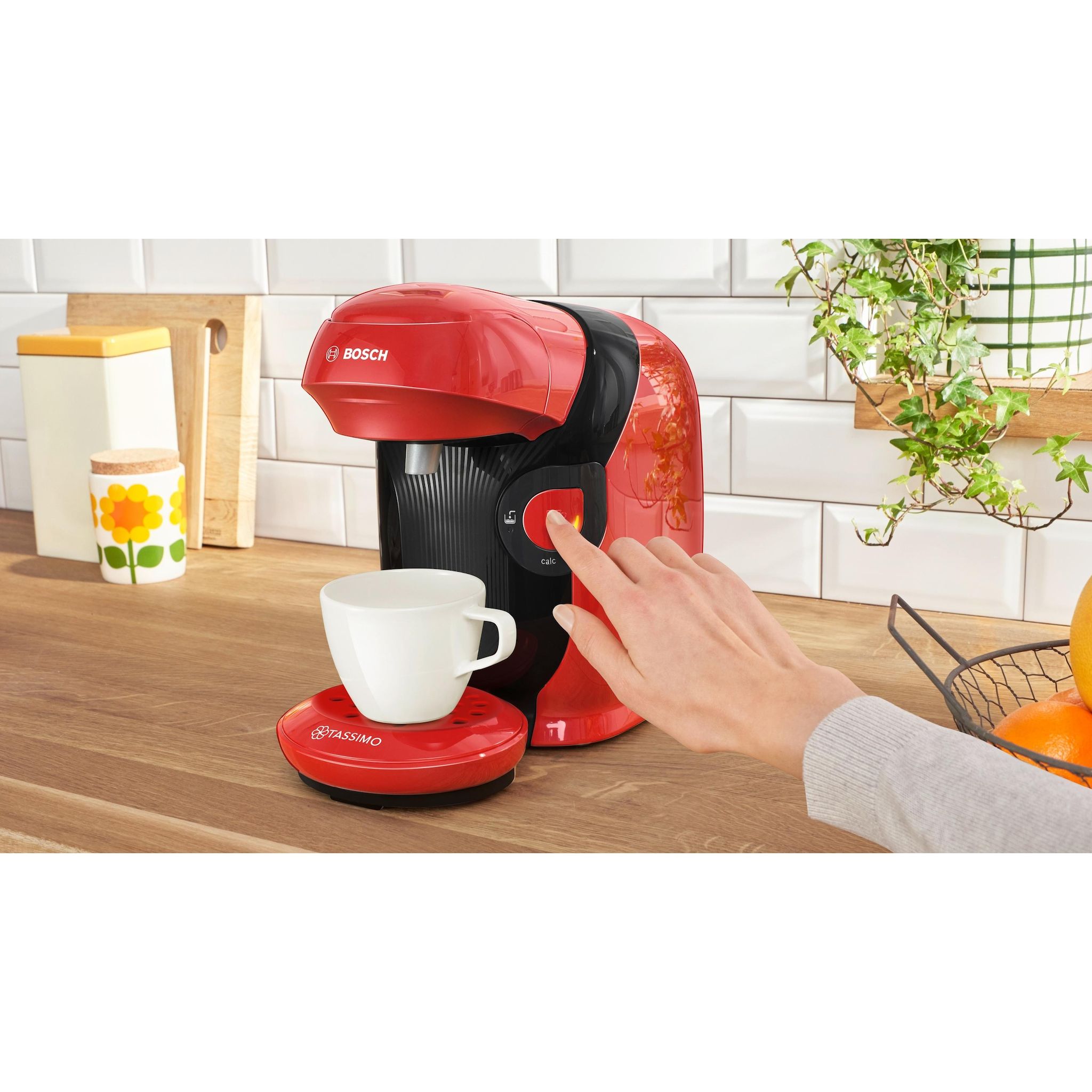 Voir la diapositive 2 : BOSCH Machine à café Tassimo TAS113E - Rouge