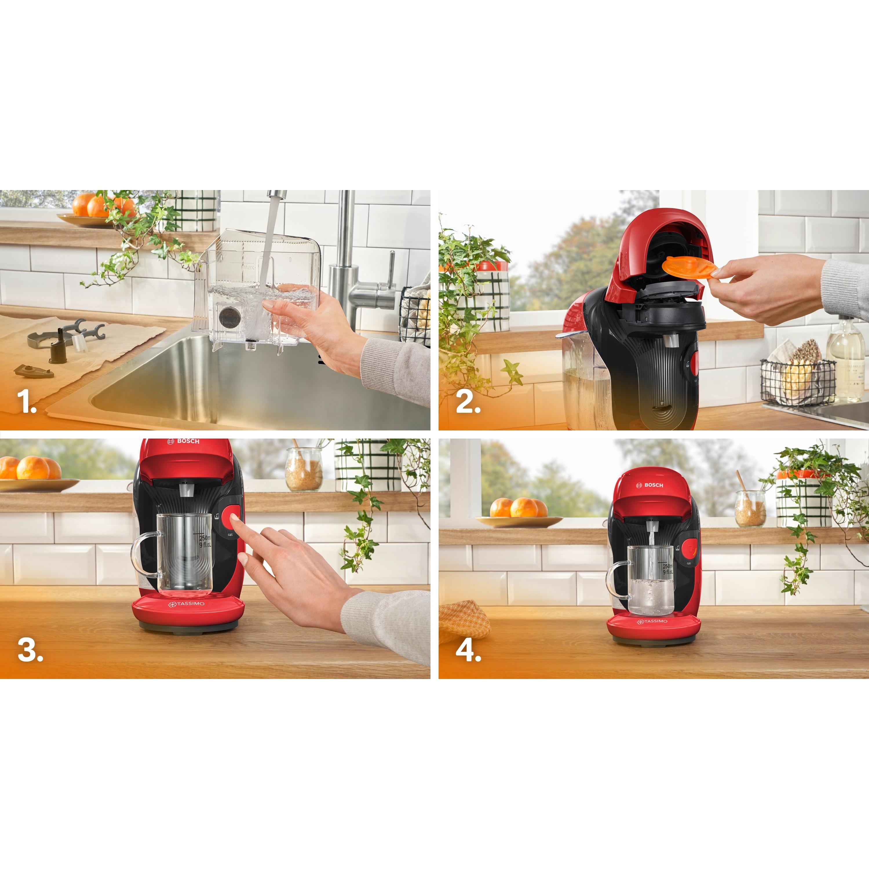 Voir la diapositive 6 : BOSCH Machine à café Tassimo TAS113E - Rouge
