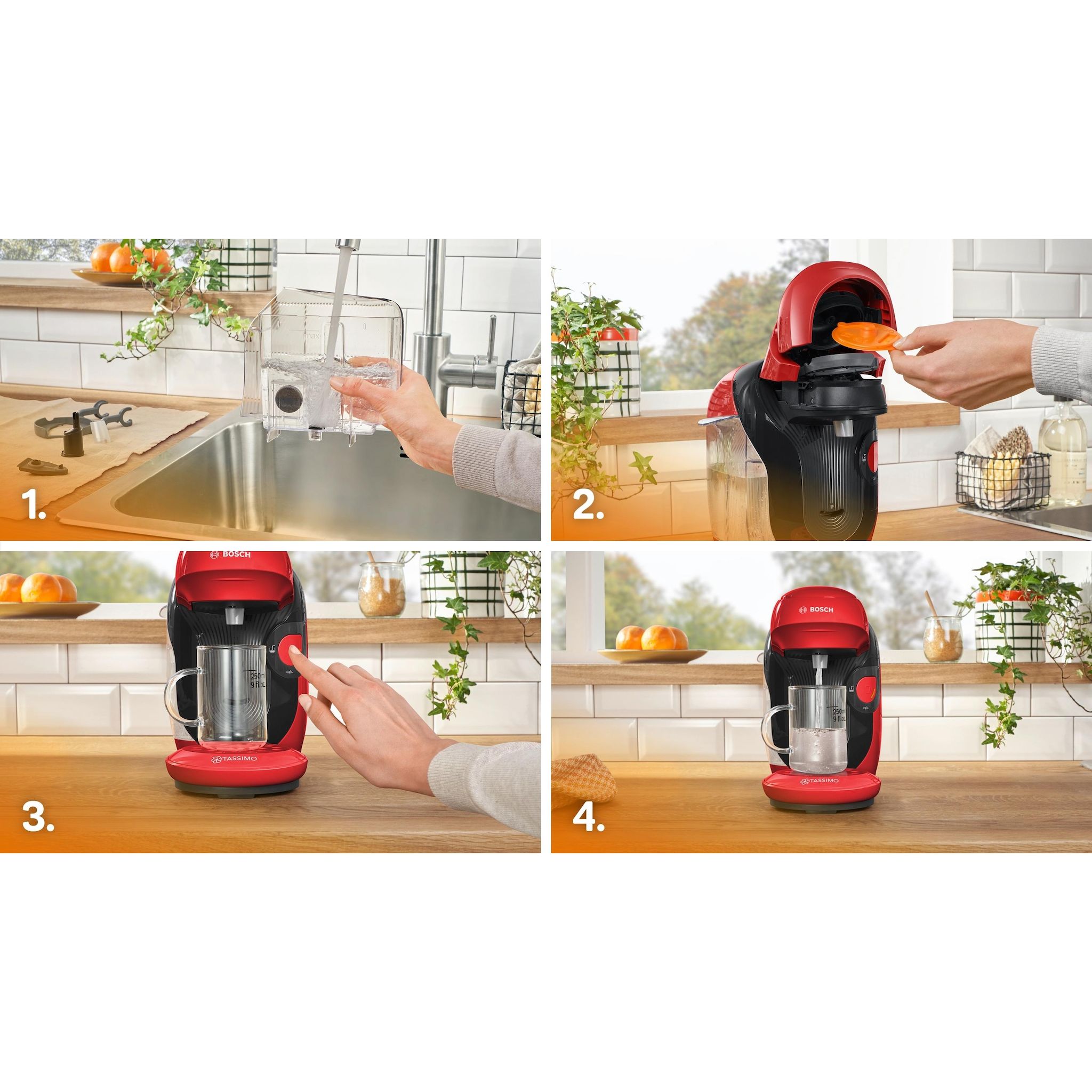 Voir la diapositive 6 : BOSCH Machine à café Tassimo TAS113E - Rouge