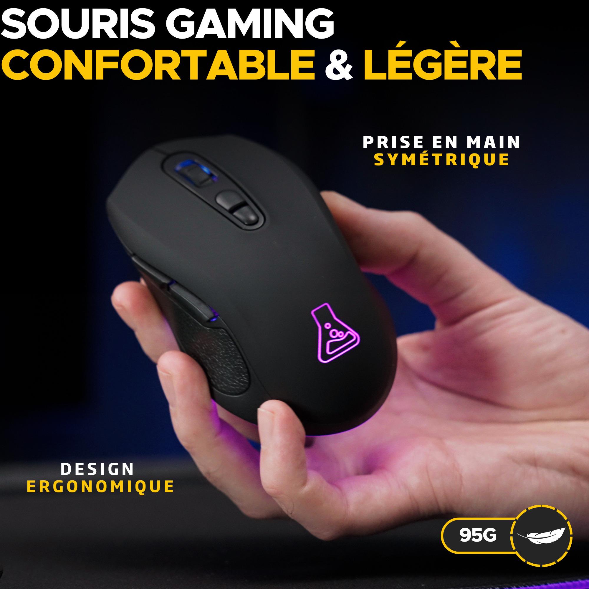 Voir la diapositive 2 : THE G-LAB Souris Kult Krypton - Noir