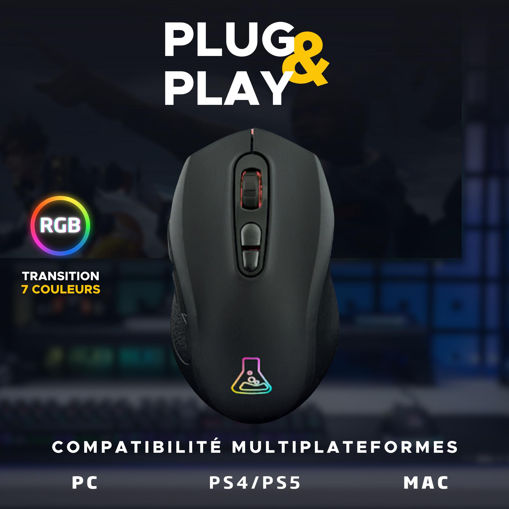 Voir la diapositive 6 : THE G-LAB Souris Kult Krypton - Noir