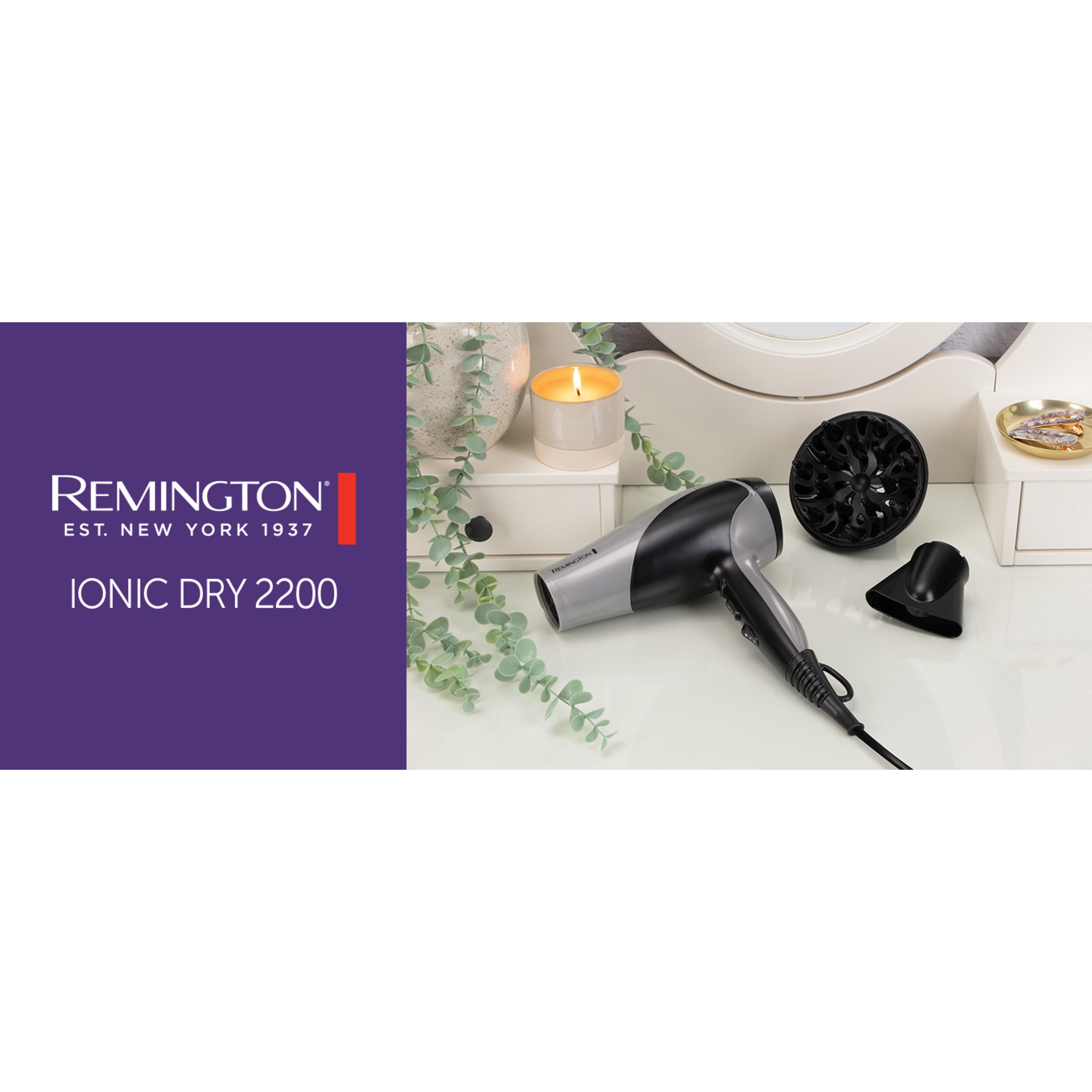 Voir la diapositive 5 : REMINGTON Sèche cheveux D3190S - Noir et gris