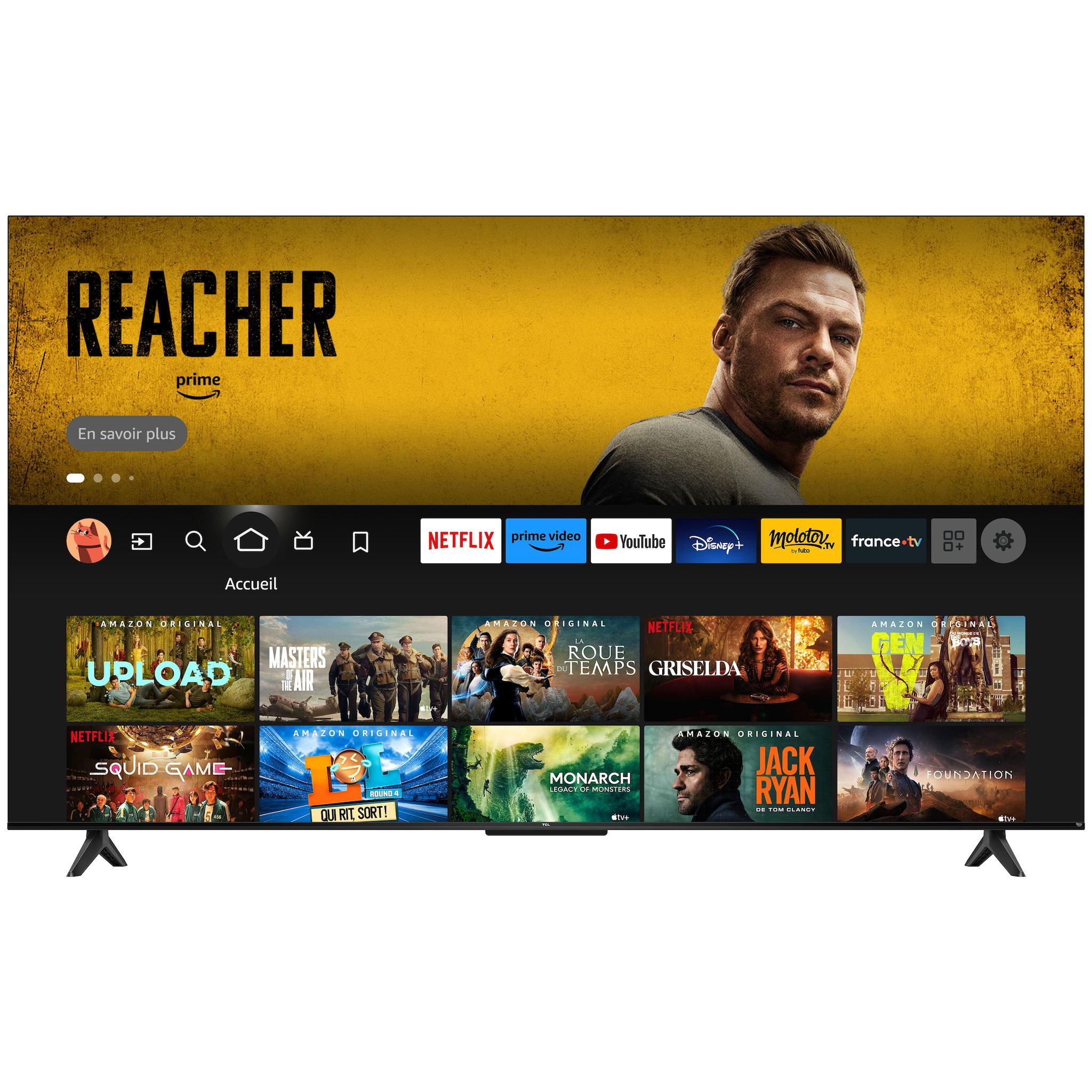 Voir la diapositive 2 : TCL TV HDR 4K 55PF650A 2026