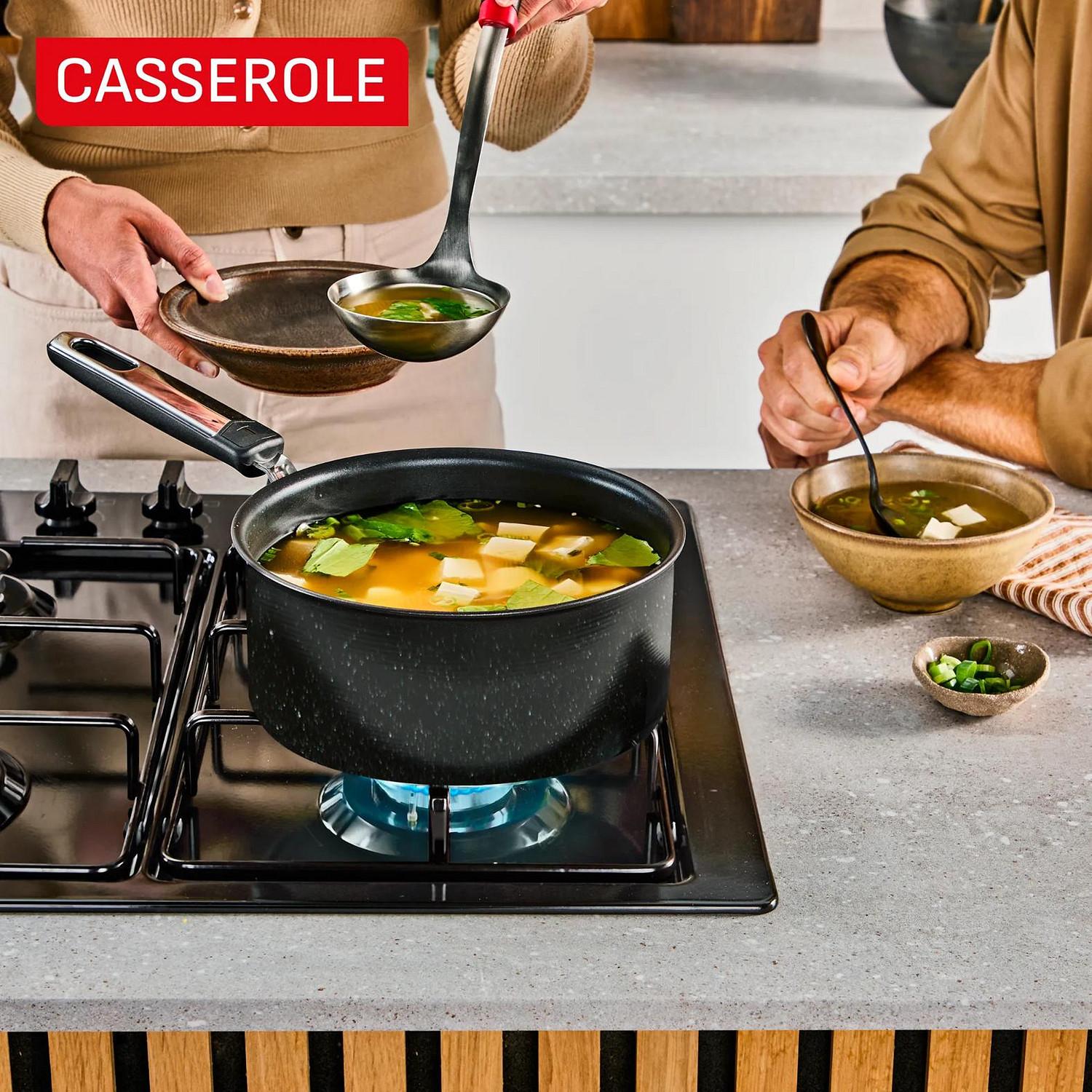 Voir la diapositive 7 : TEFAL Casserole 20cm Excellence céramique tous feux dont induction