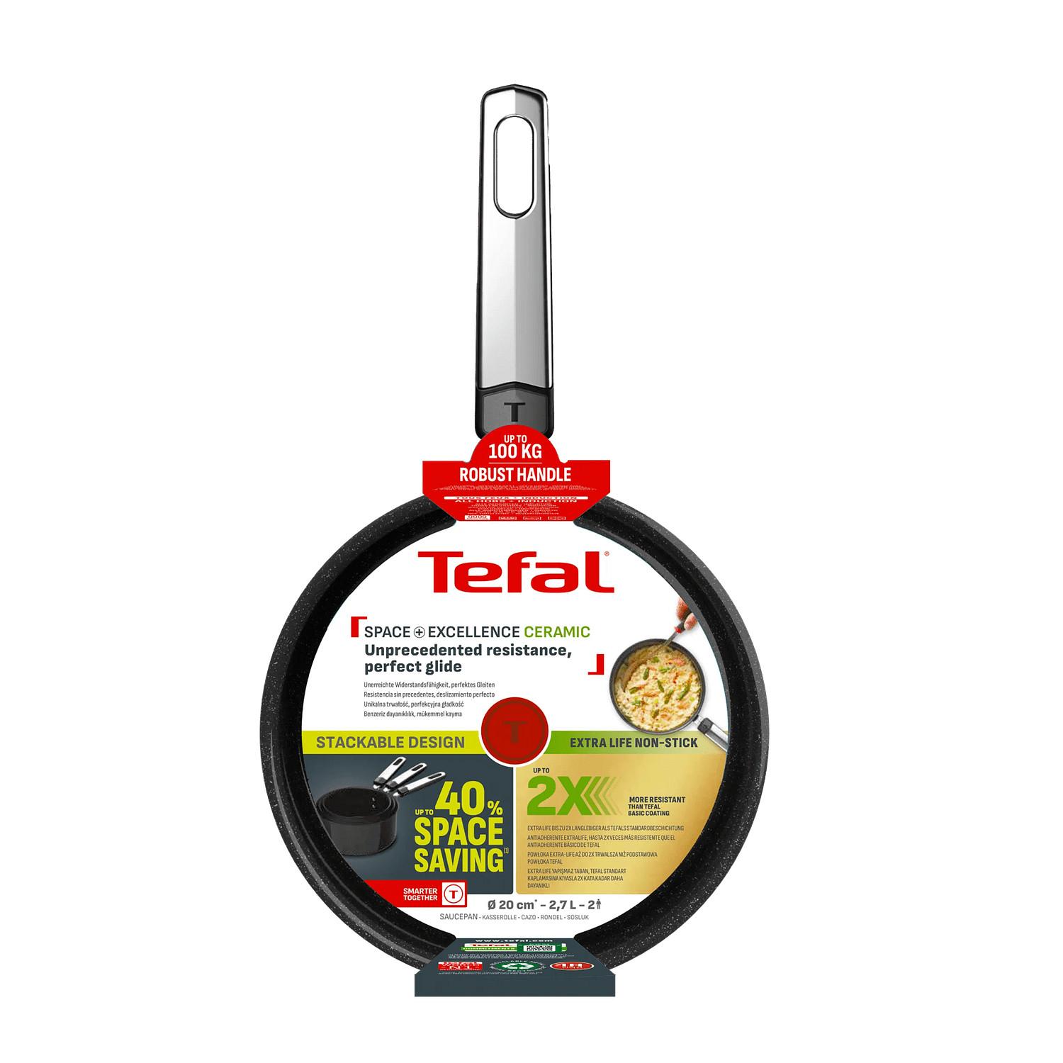 Voir la diapositive 3 : TEFAL Casserole 20cm Excellence céramique tous feux dont induction