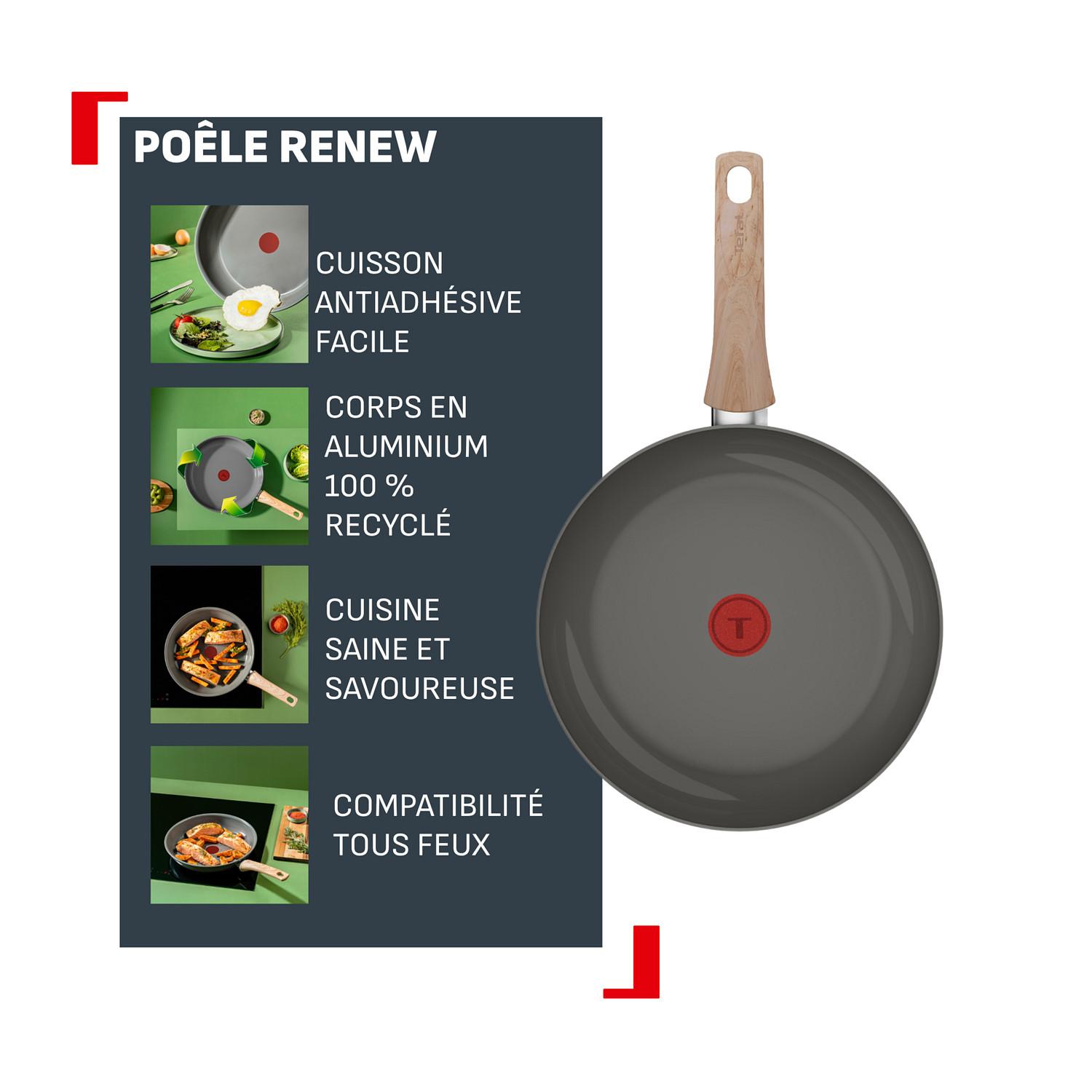 Voir la diapositive 2 : TEFAL Poêle 28cm céramique tous feux dont induction