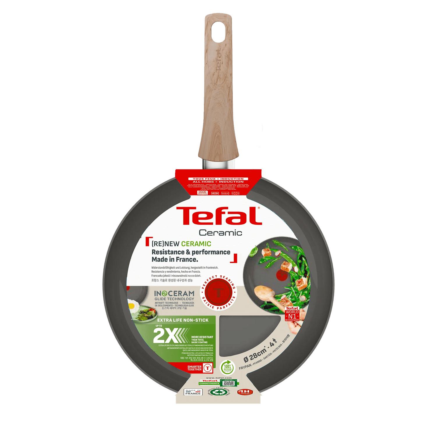Voir la diapositive 8 : TEFAL Poêle 28cm céramique tous feux dont induction