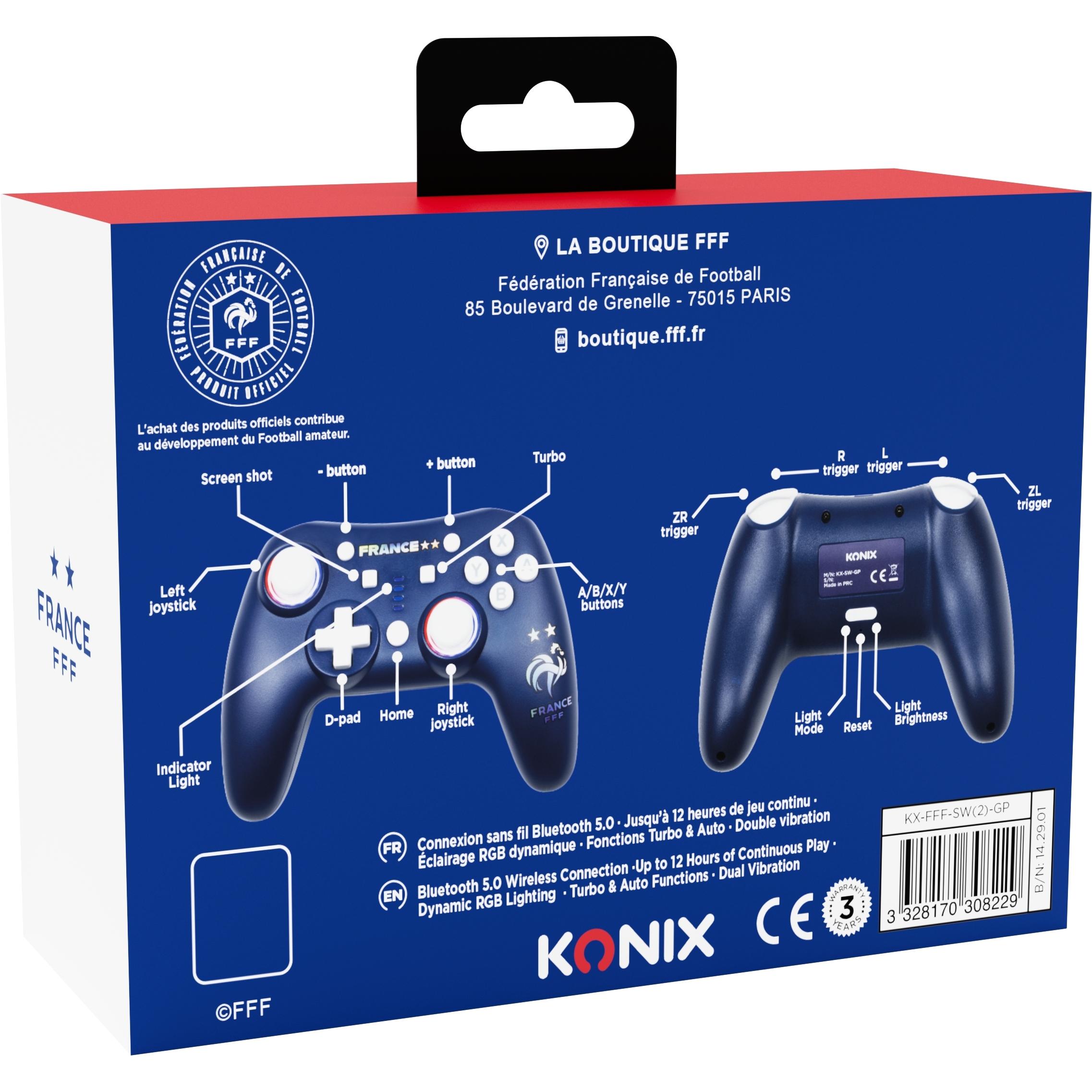 Voir la diapositive 7 : KONIX Manette Sans Fil FFF Nintendo Switch 2