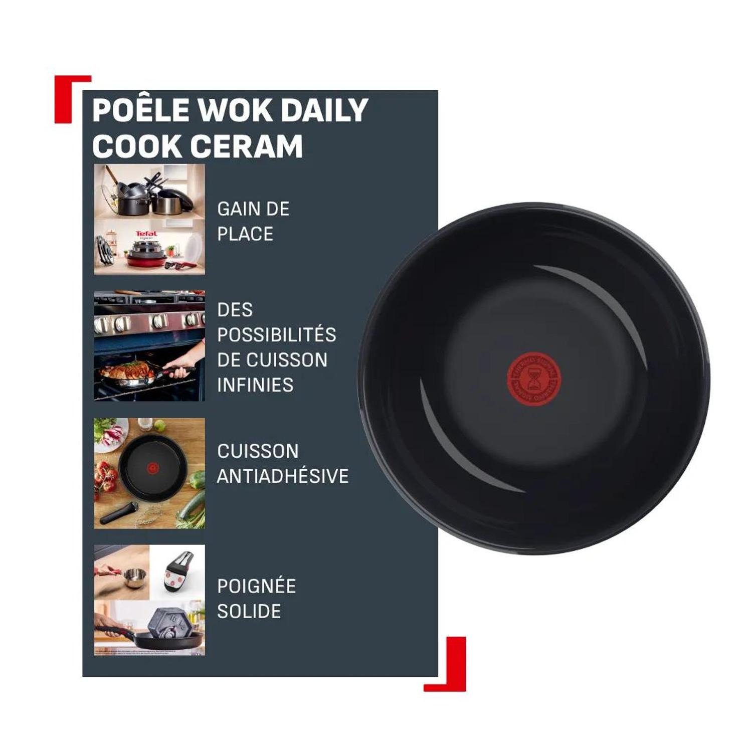 Voir la diapositive 2 : TEFAL Wok 26cm Ingenio Daily Cook