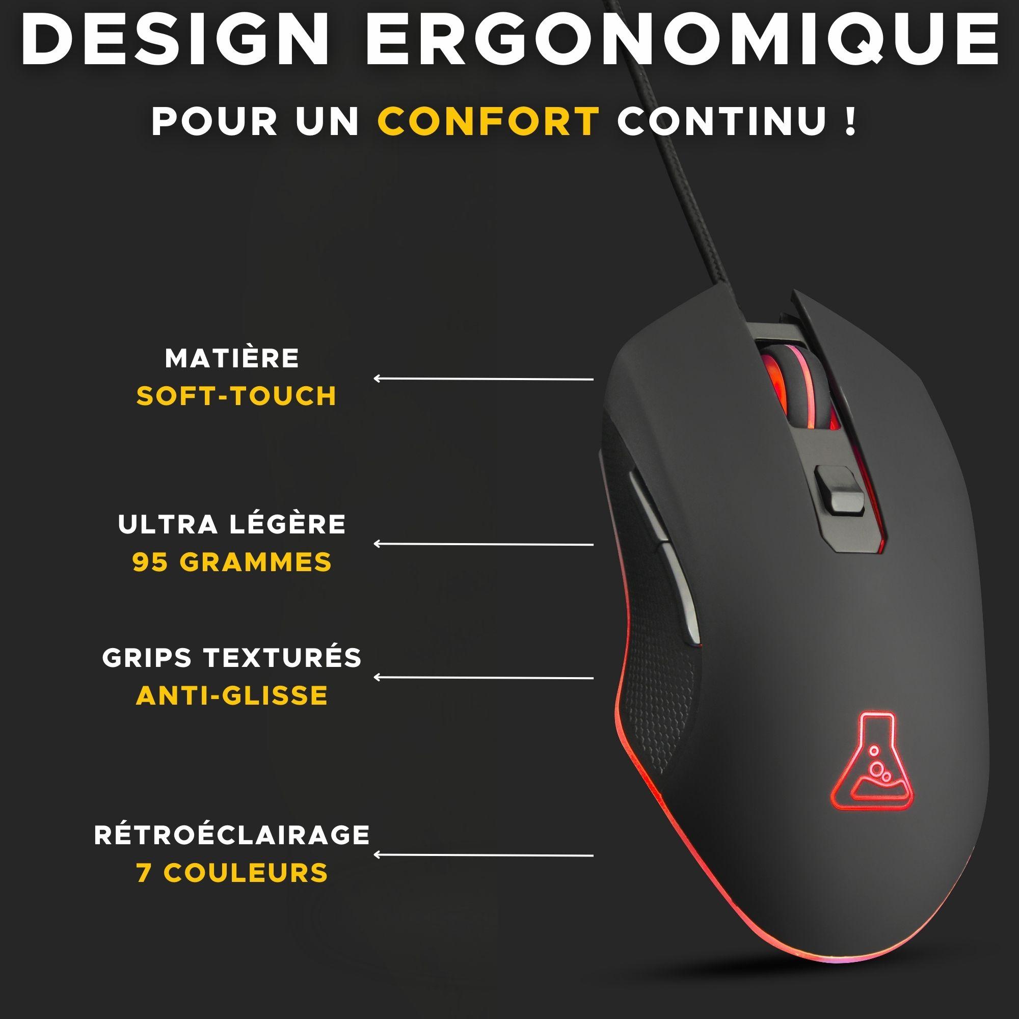 Voir la diapositive 3 : THE G-LAB Souris Kult Helium Pro - Noir
