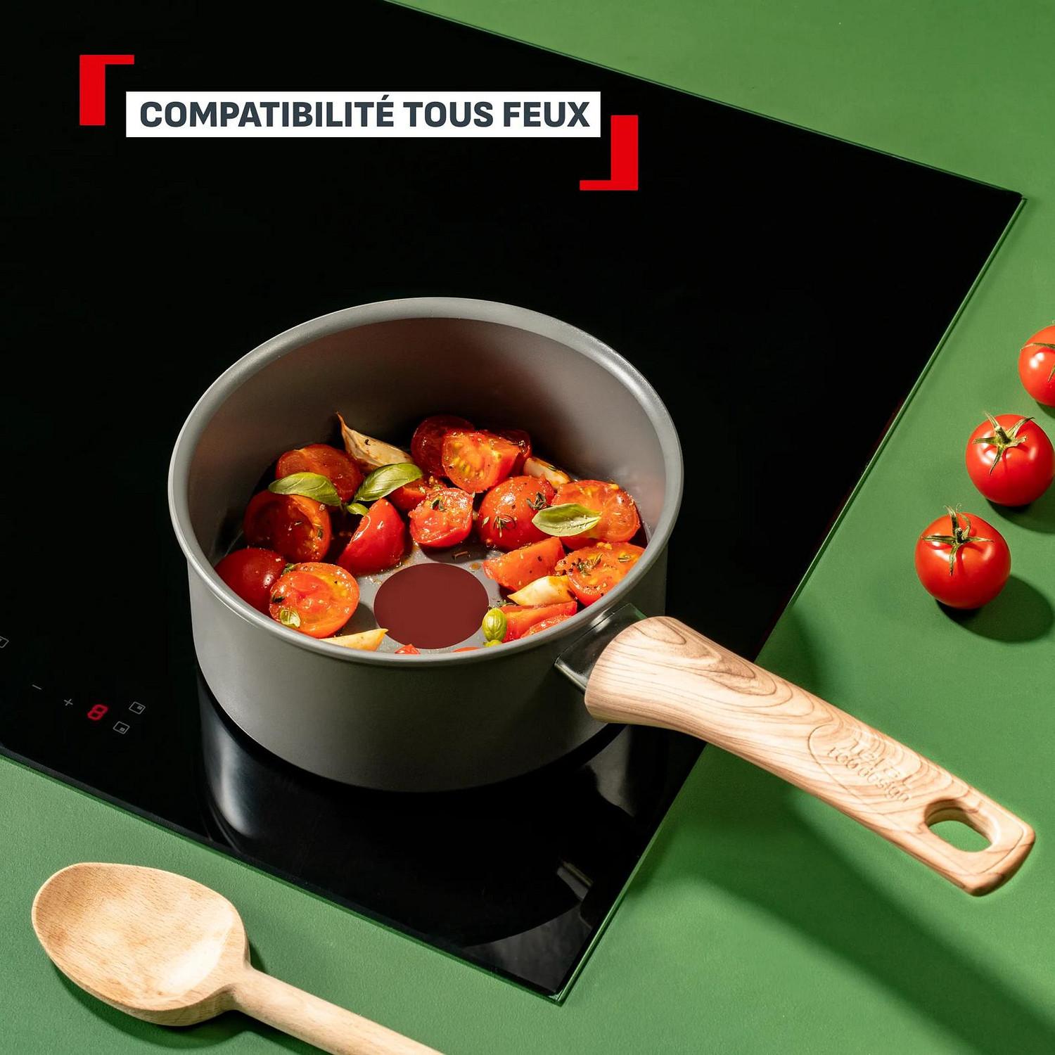 Voir la diapositive 6 : TEFAL Casserole 16cm céramique tous feux dont induction