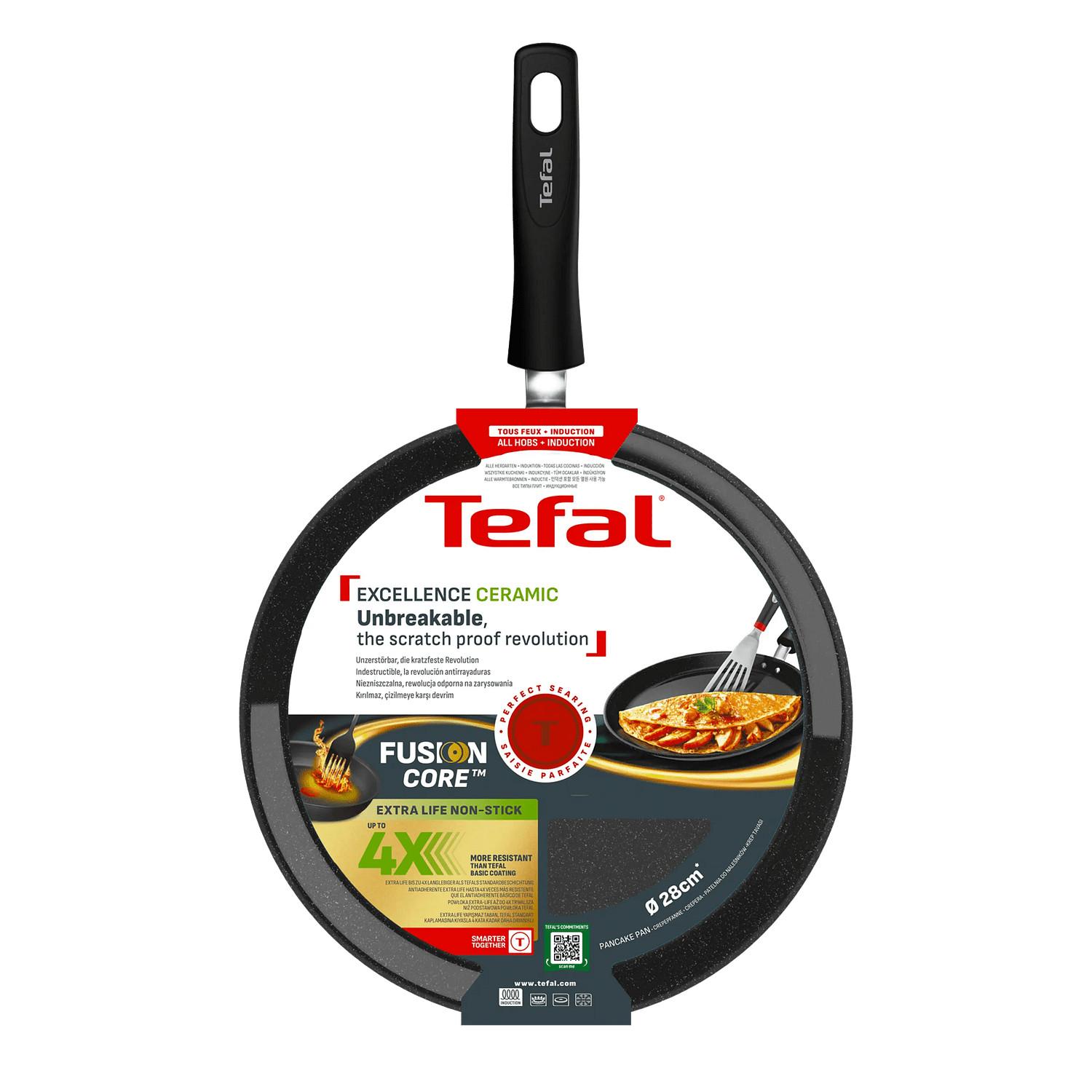 Voir la diapositive 3 : TEFAL Crêpière 25cm Excellence céramique tous feux dont induction