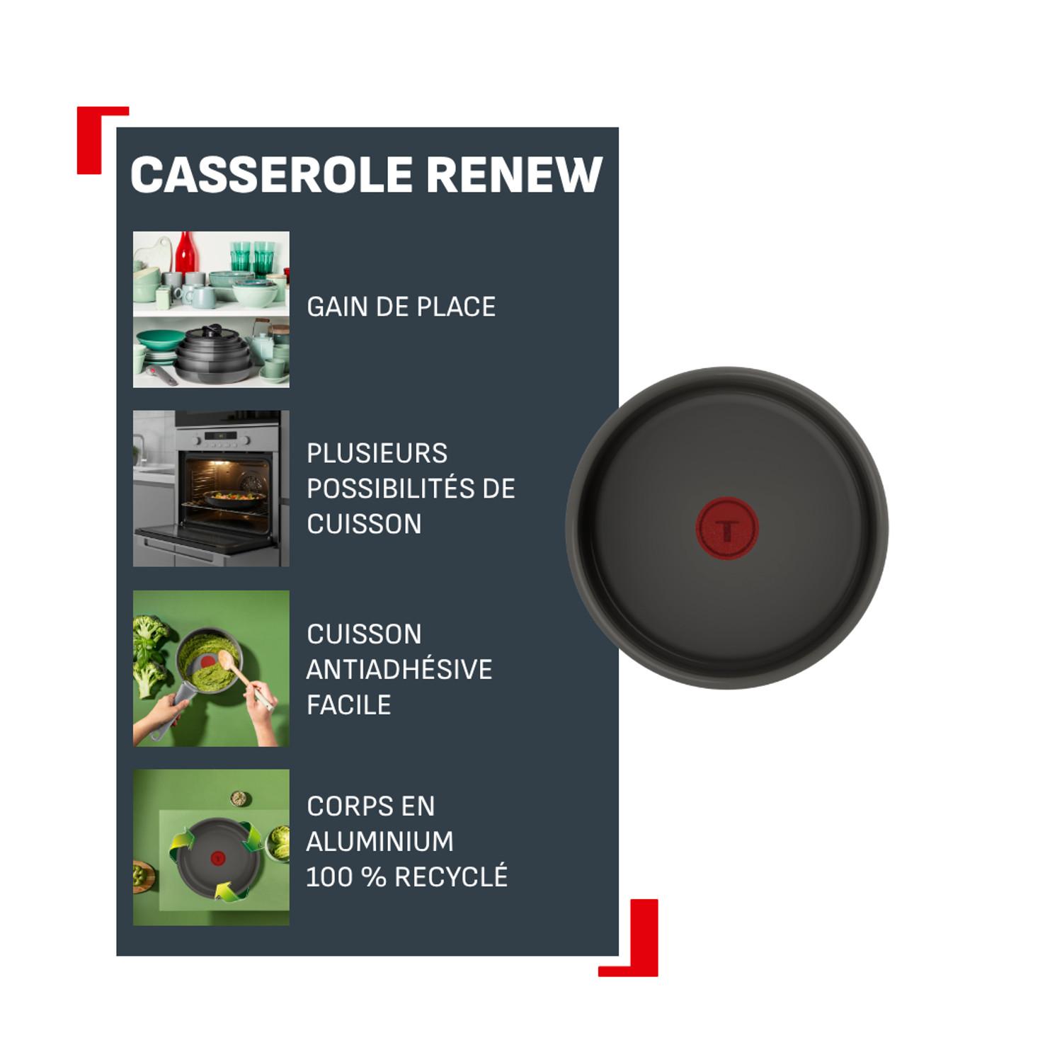 Voir la diapositive 3 : TEFAL Casserole 20cm Ingenio céramique tous feux dont induction