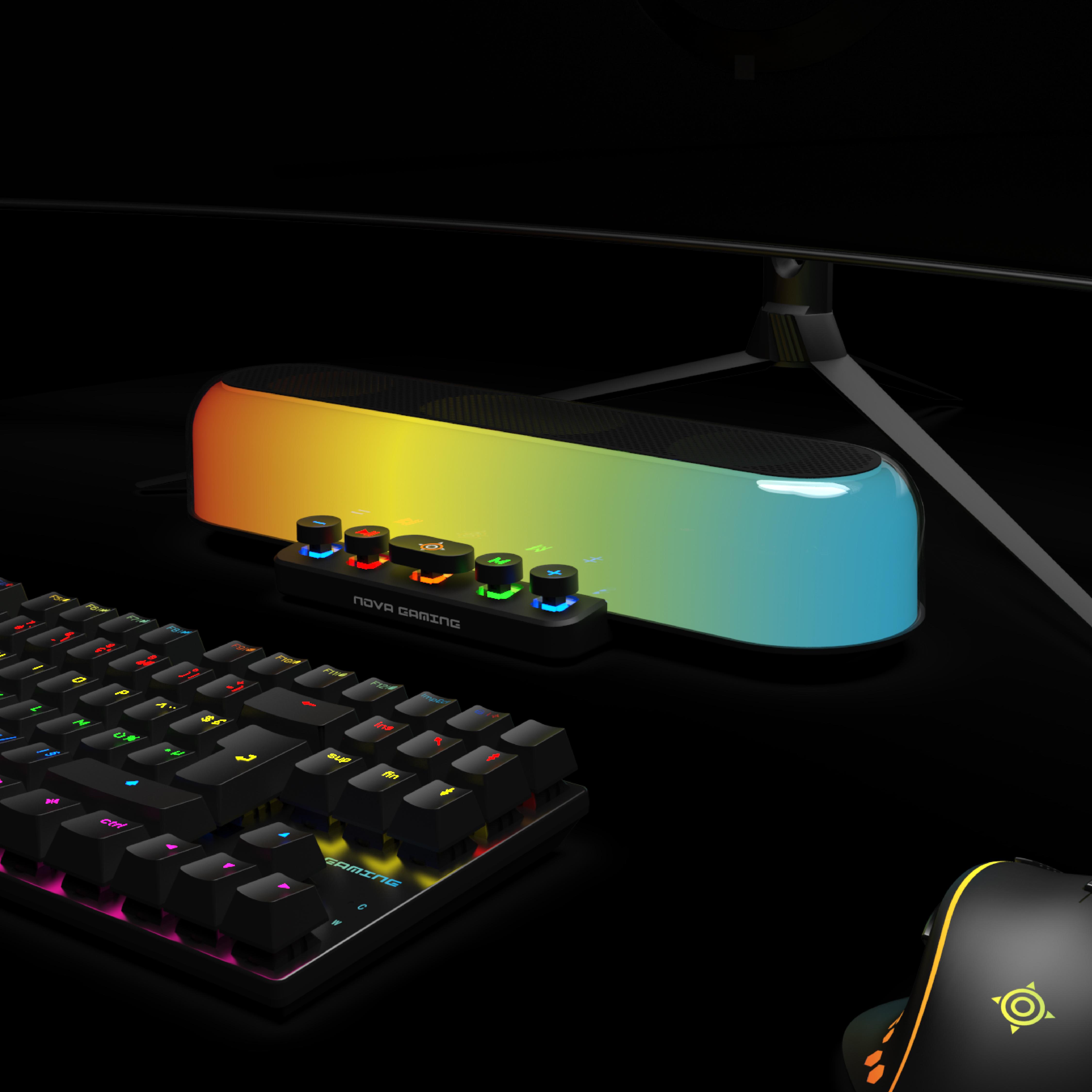 Voir la diapositive 2 : NOVA Enceinte Portable GS205 BDS GAM LED RGB - Noir