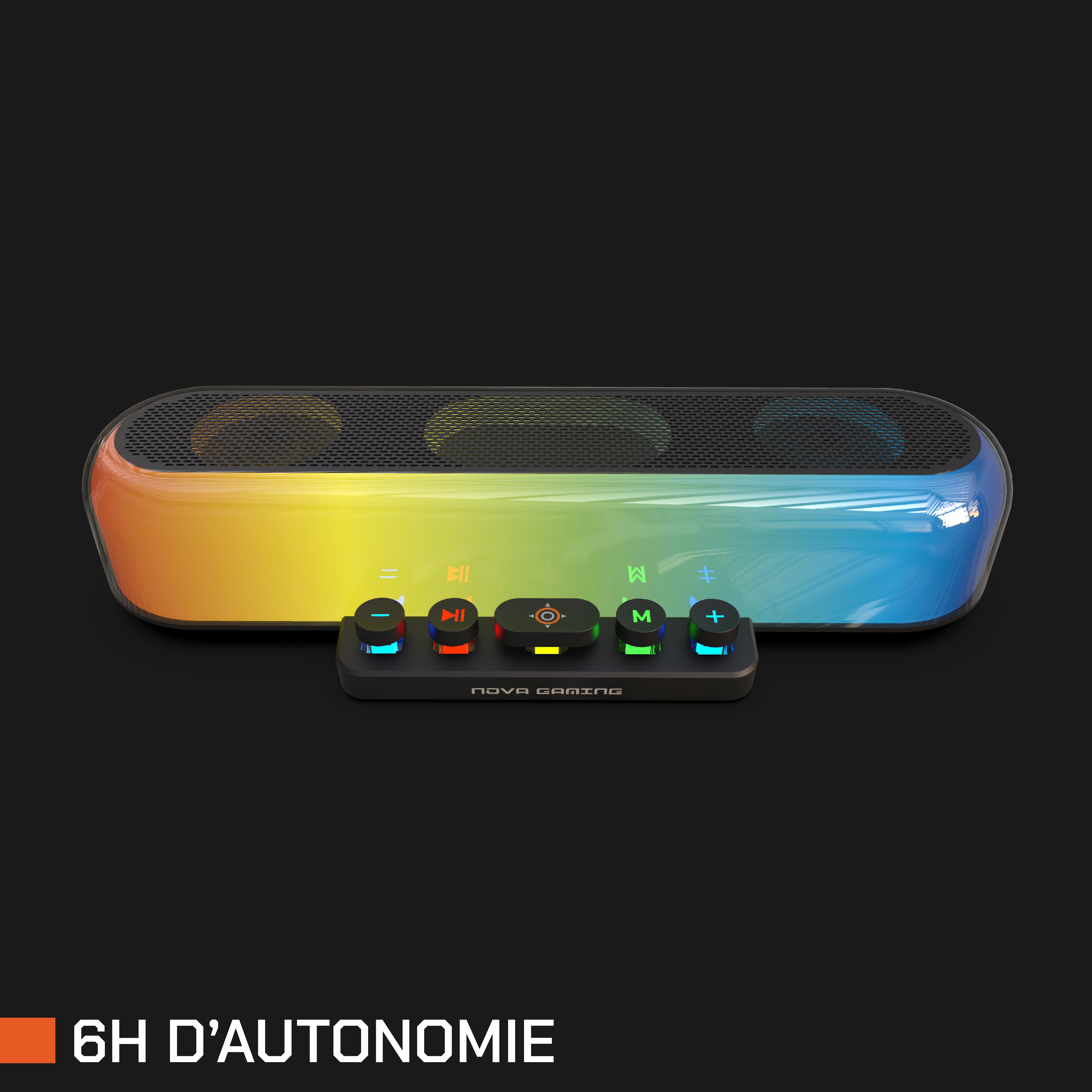 Voir la diapositive 3 : NOVA Enceinte Portable GS205 BDS GAM LED RGB - Noir
