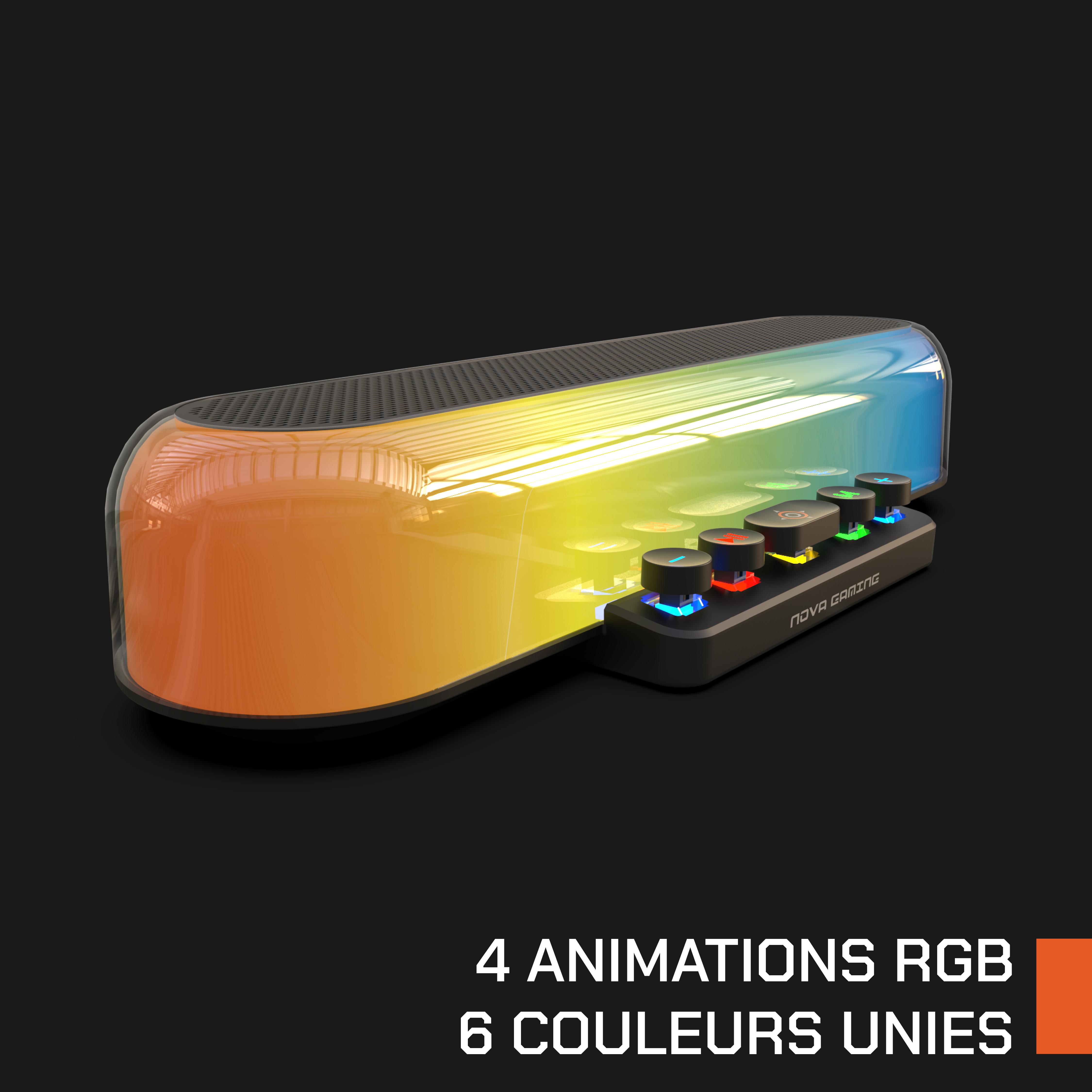 Voir la diapositive 4 : NOVA Enceinte Portable GS205 BDS GAM LED RGB - Noir