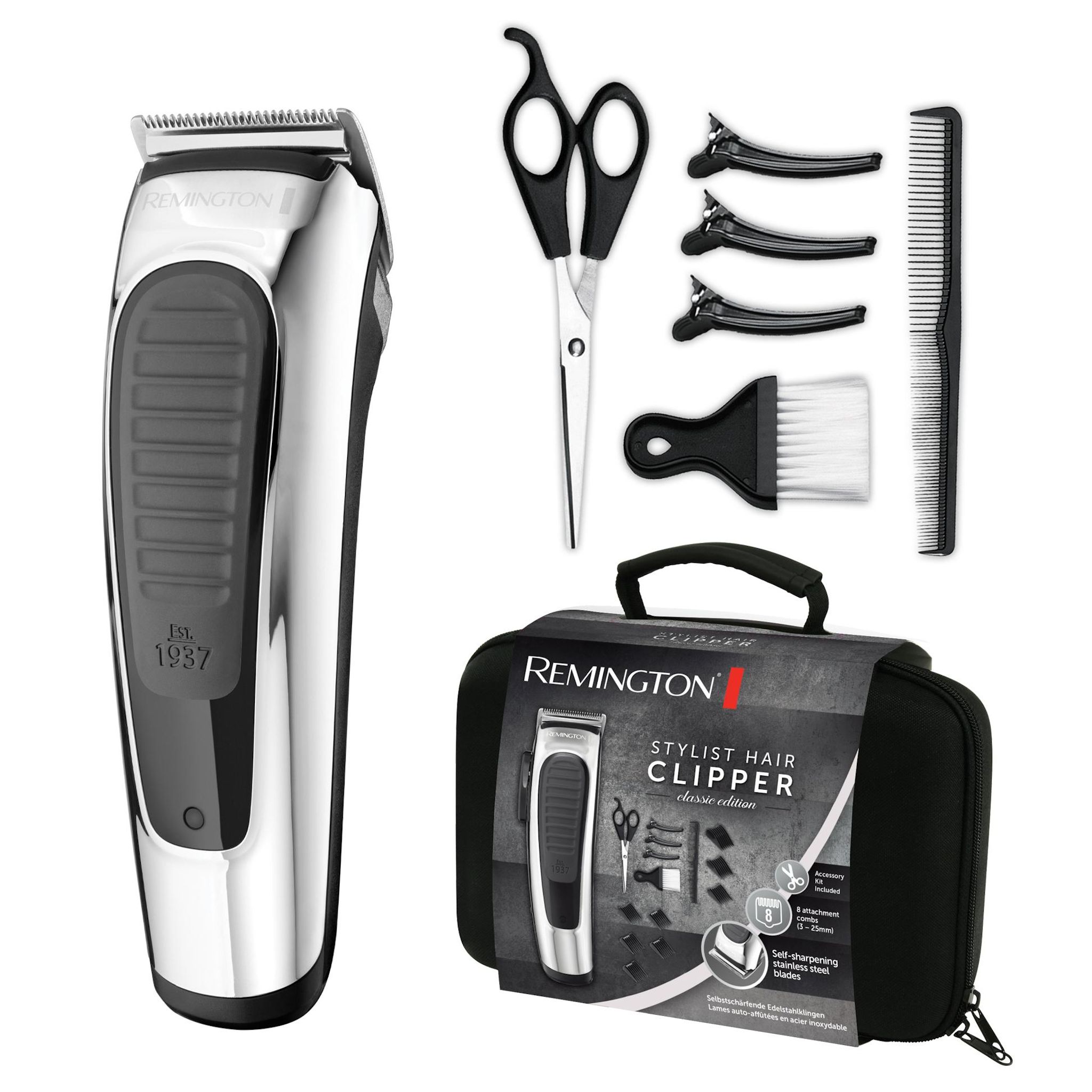 Voir la diapositive 2 : REMINGTON Tondeuse cheveux HC450 - Gris
