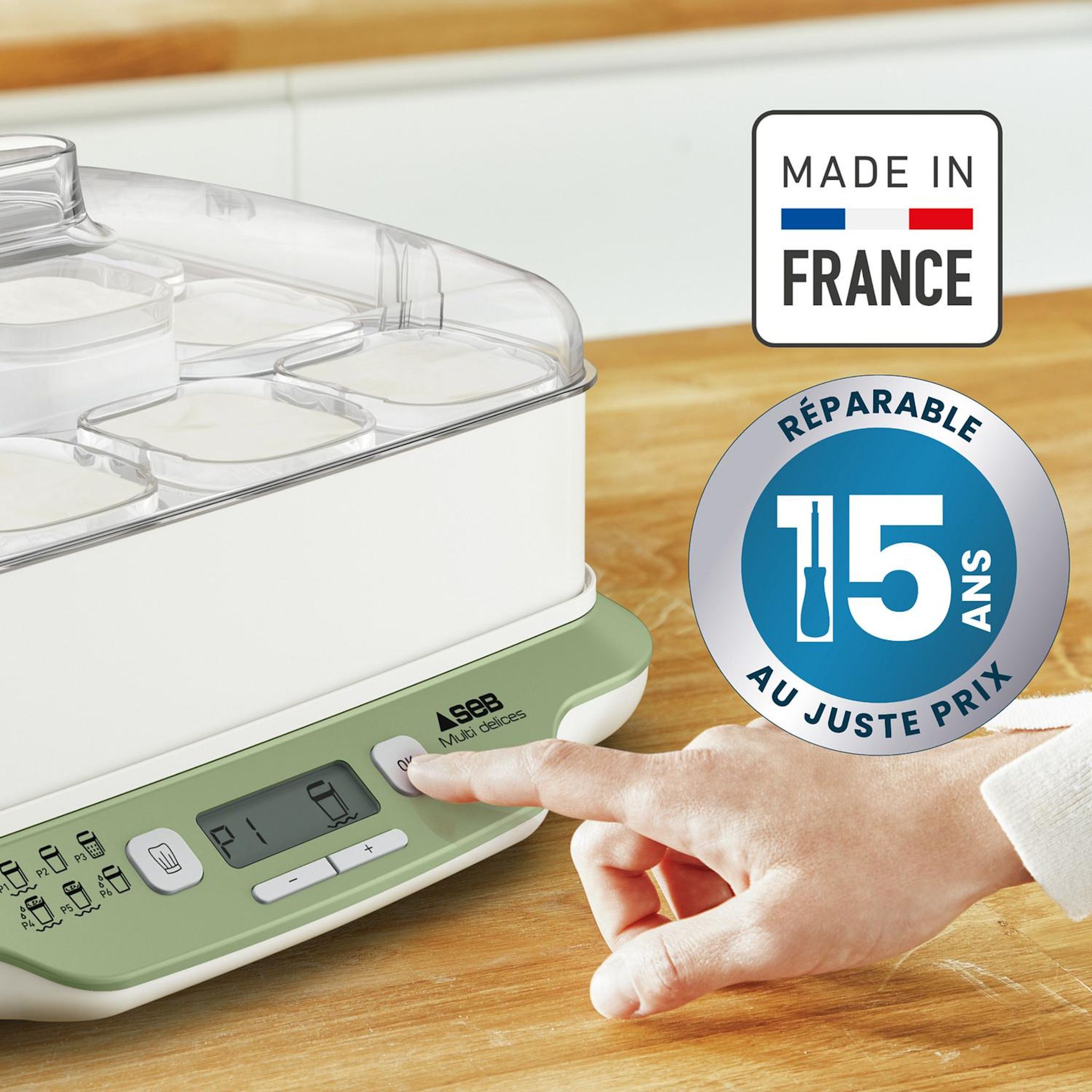 Voir la diapositive 6 : SEB Yaourtière YG661310 - Blanc