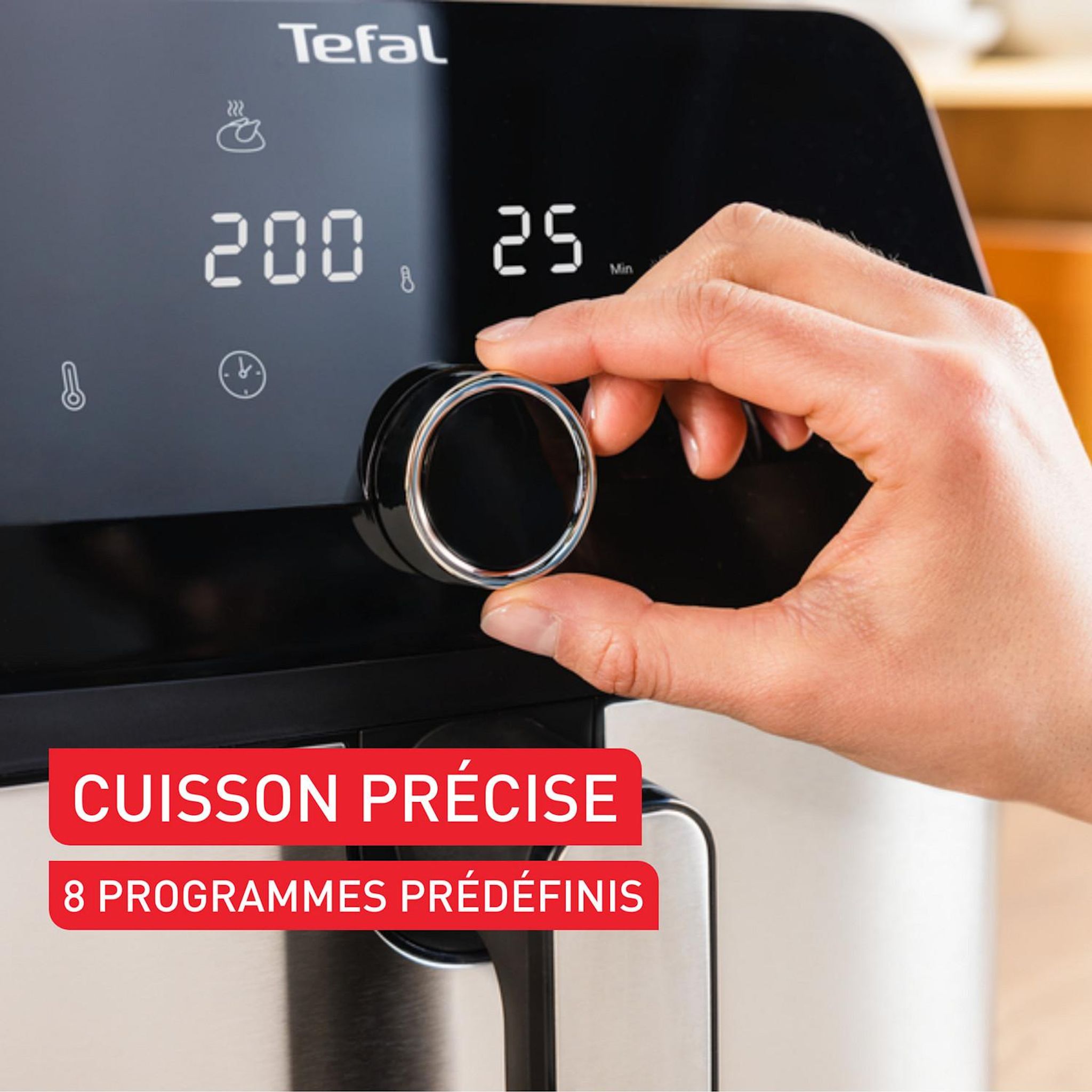 Voir la diapositive 5 : TEFAL Friteuse sans huile à air chaud EY855D10 - Gris