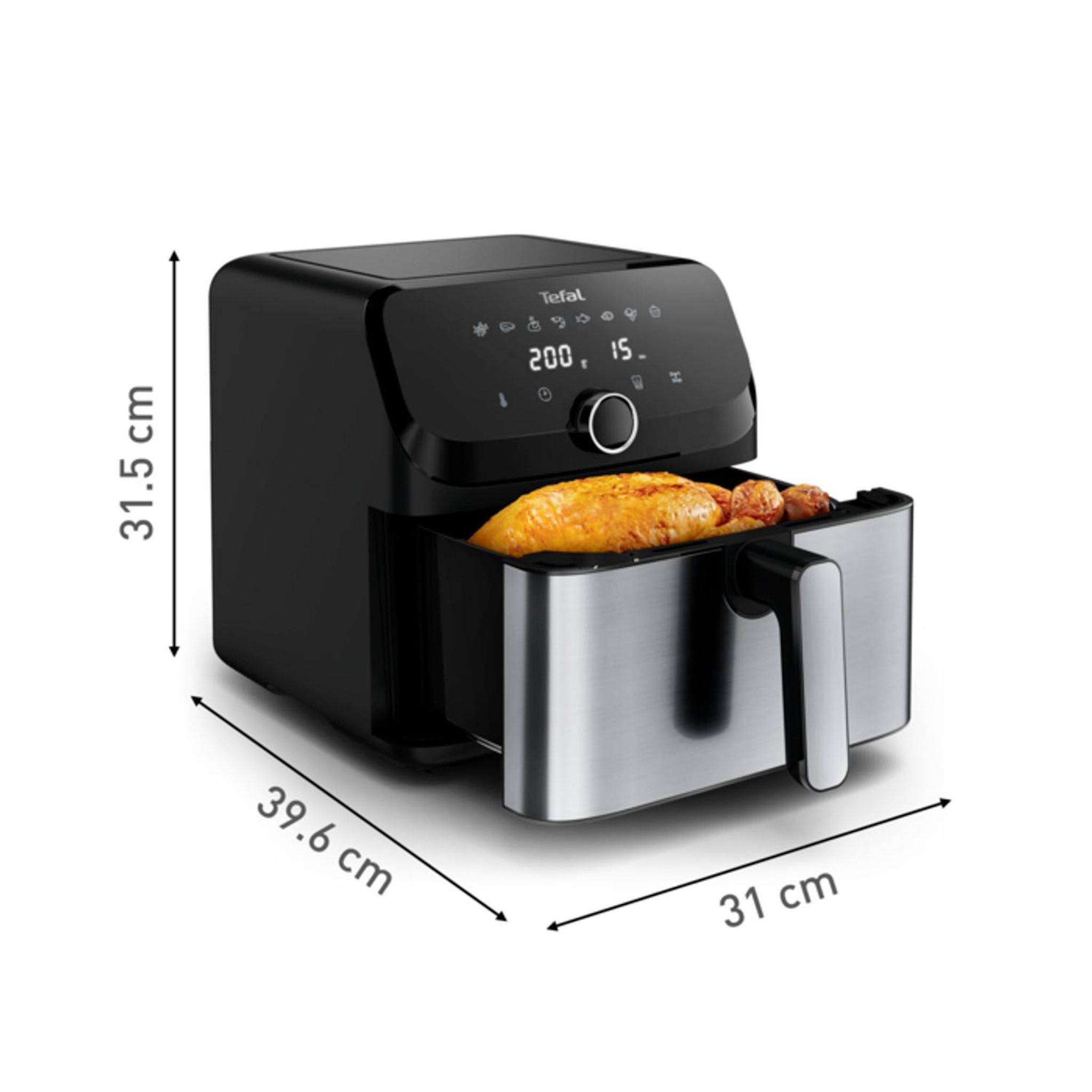 Voir la diapositive 7 : TEFAL Friteuse sans huile à air chaud EY855D10 - Gris