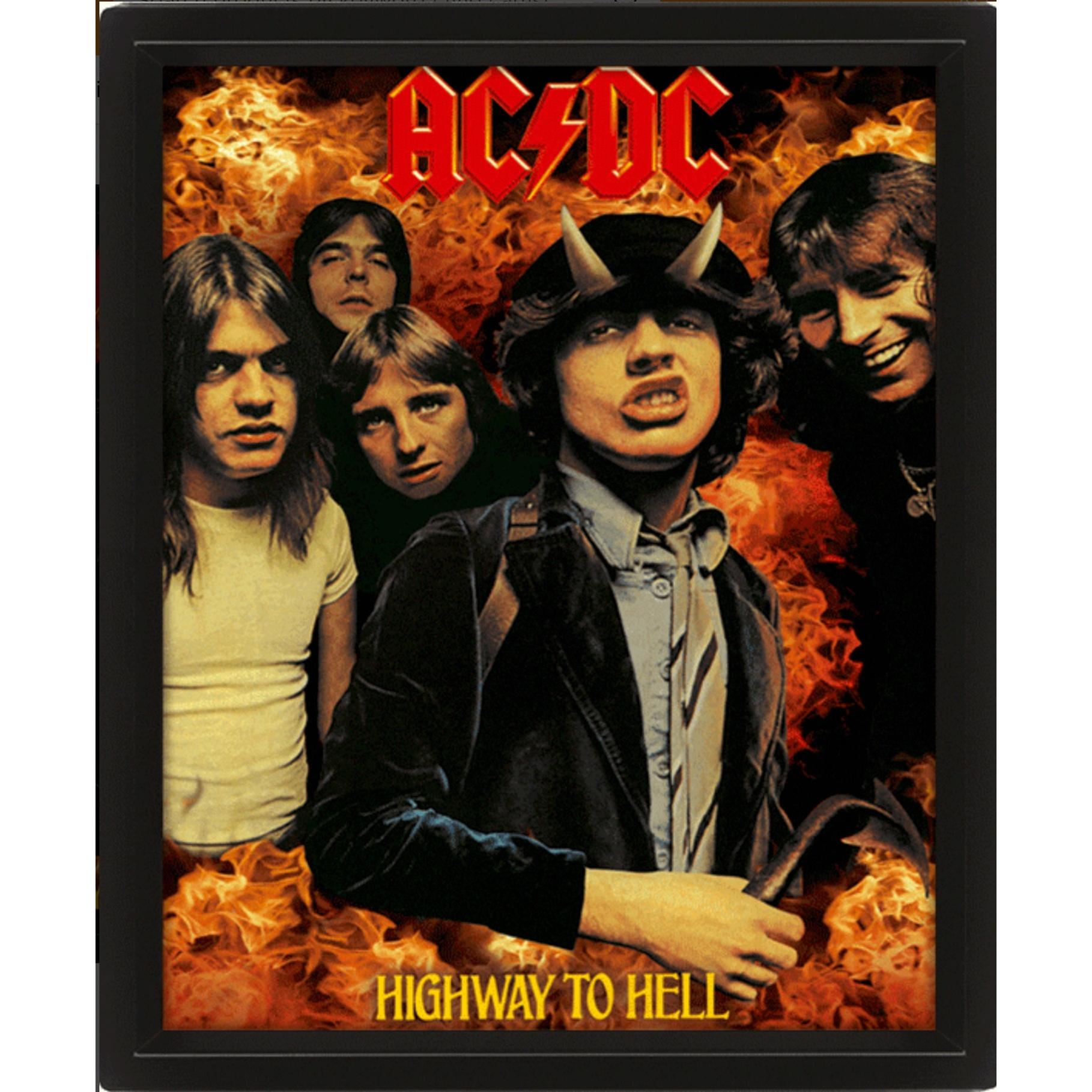 WTT Cadre 3D lenticulaire Highway To Hell ACDC