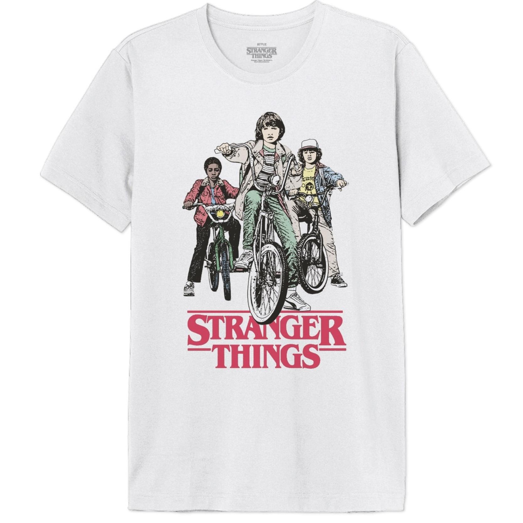 T-shirt Stranger Things L - Blanc