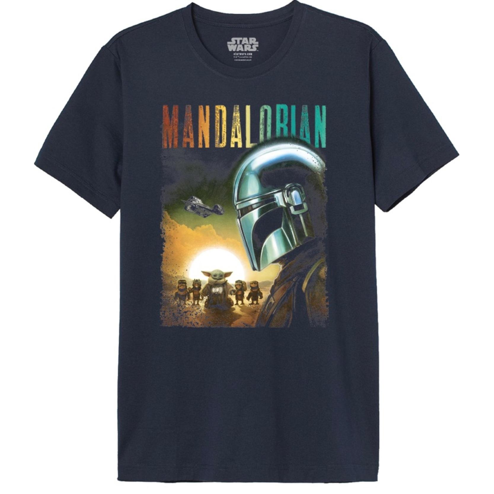 T-shirt Mandalorian Navy L - Noir